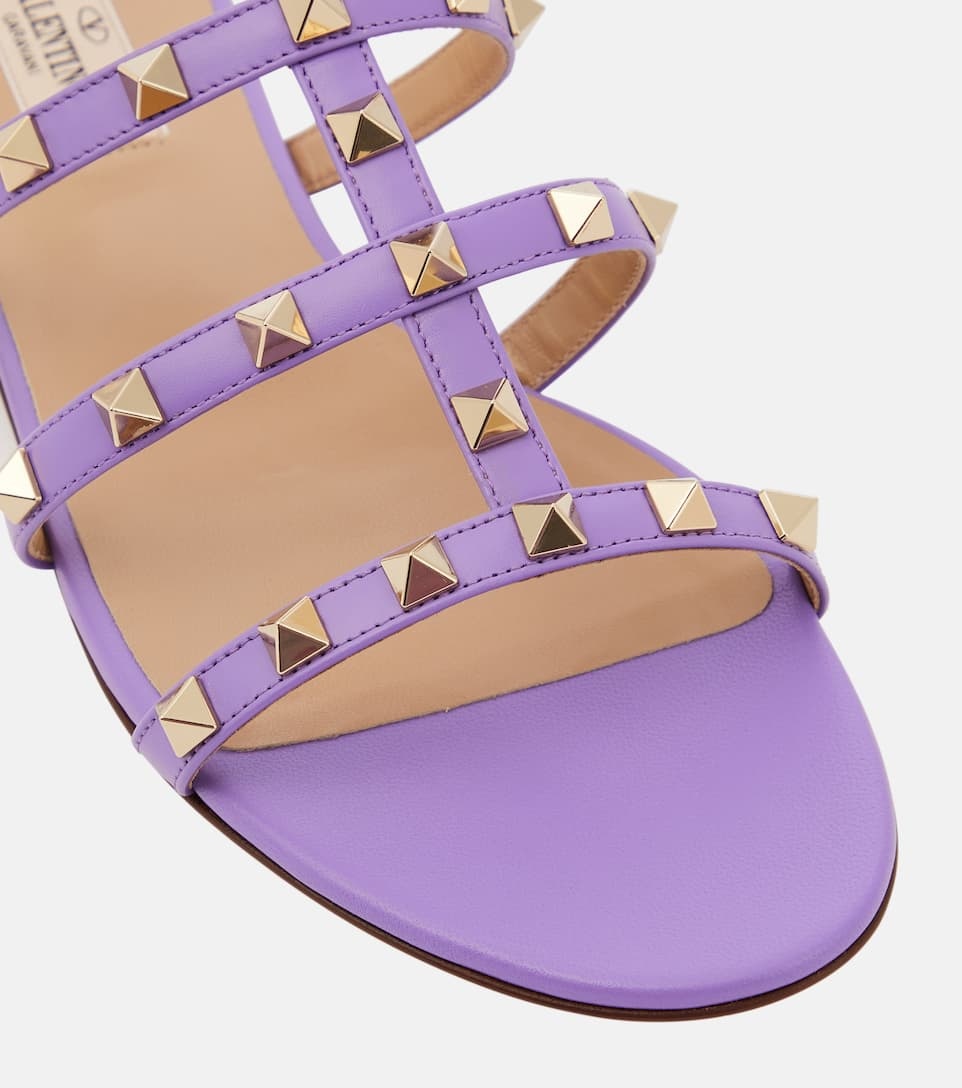 Rockstud leather sandals - 6