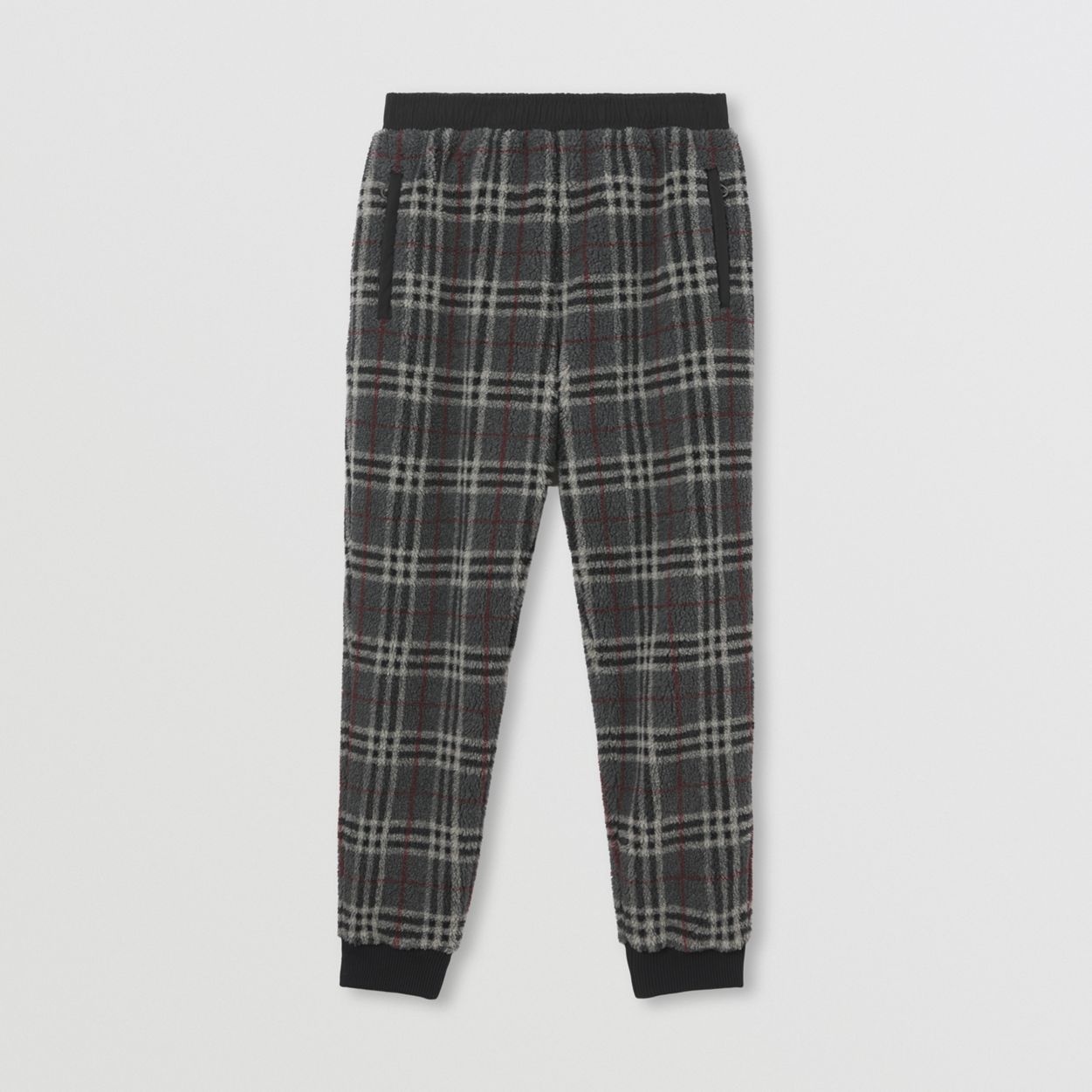 Check Fleece Jogging Pants - 1