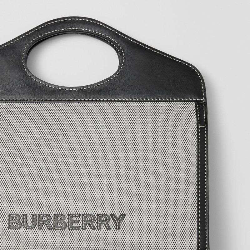 Canvas and Leather Foldover Pocket Bag 11