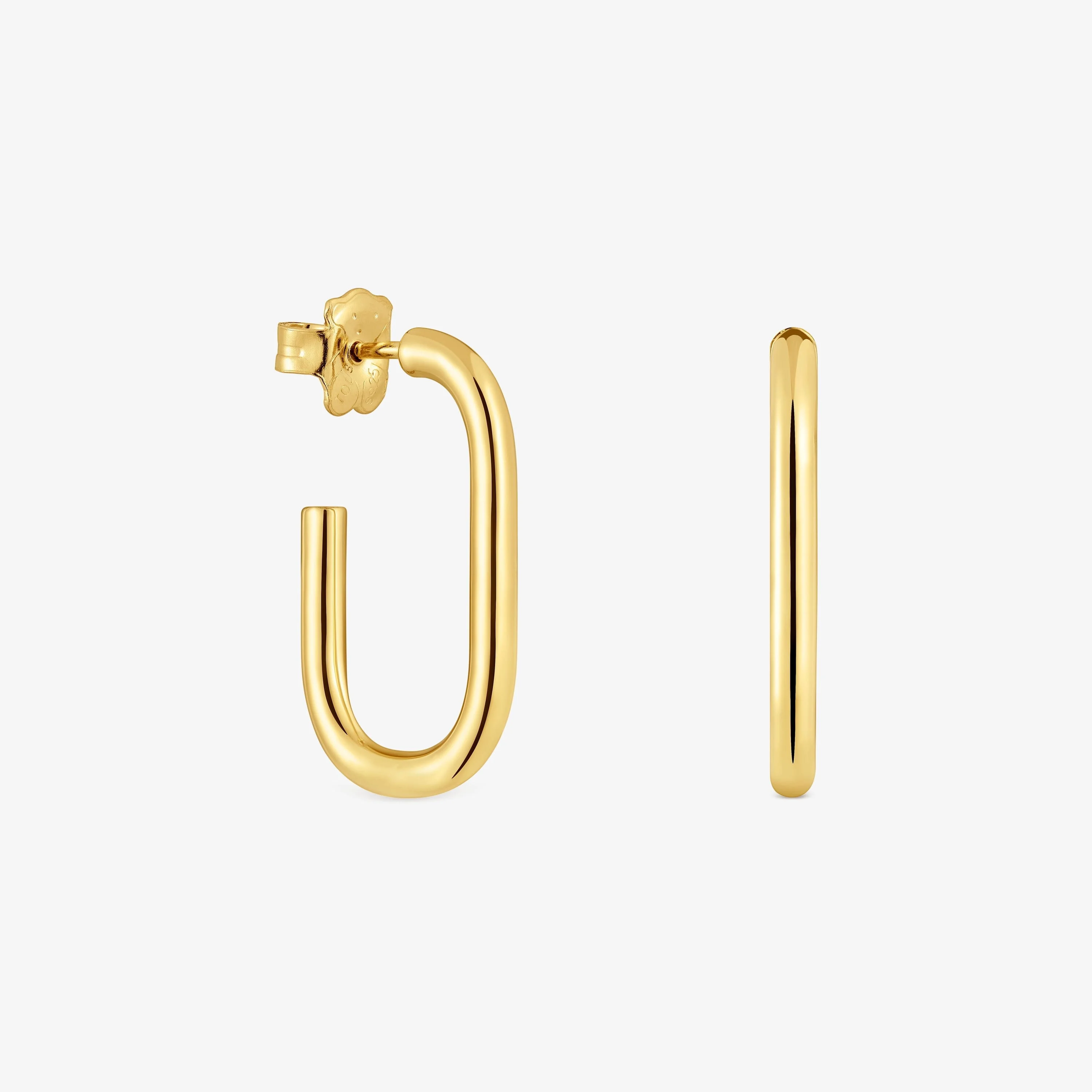 Long 25 mm Hoop earrings with 18K gold vermeil TOUS Basics - 1