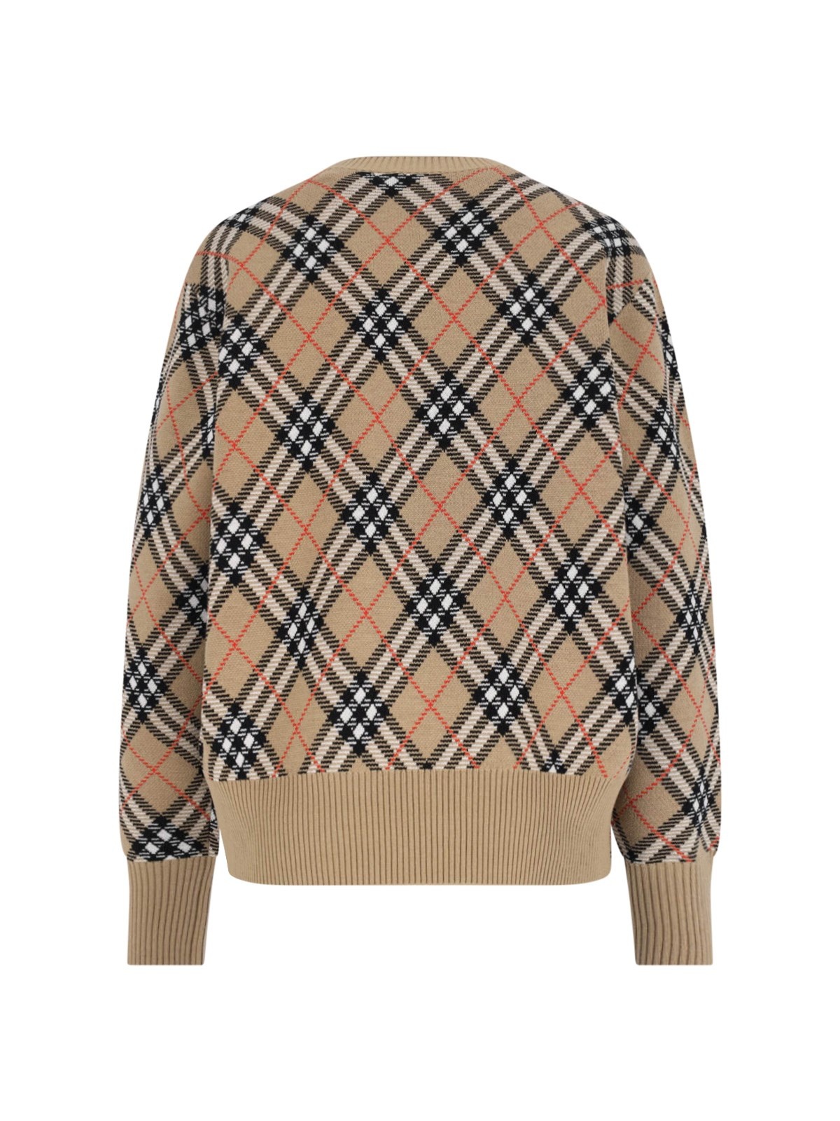 'CHECK' CREW NECK SWEATER - 2