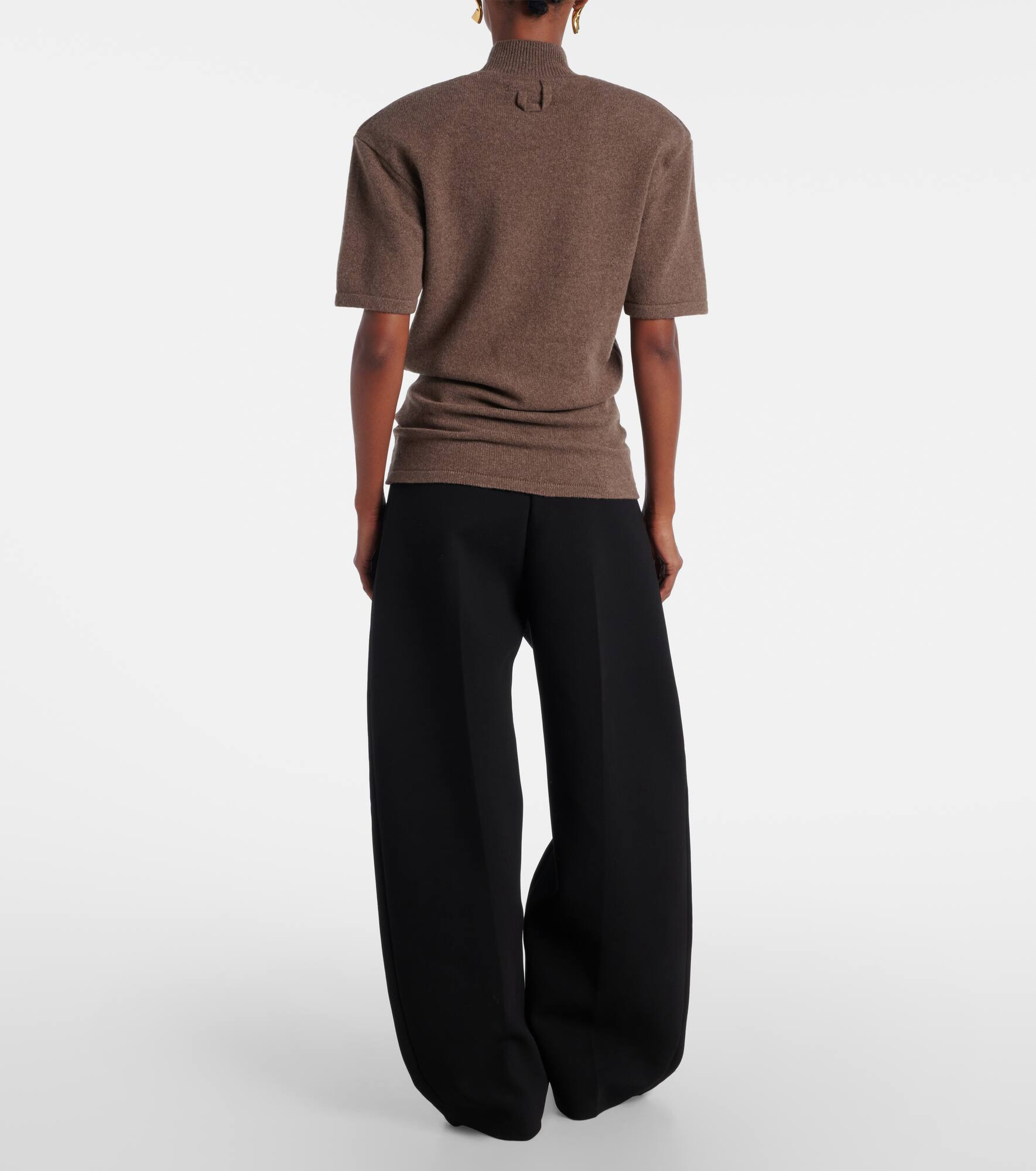 Knitted wool and cashmere sweater - 3