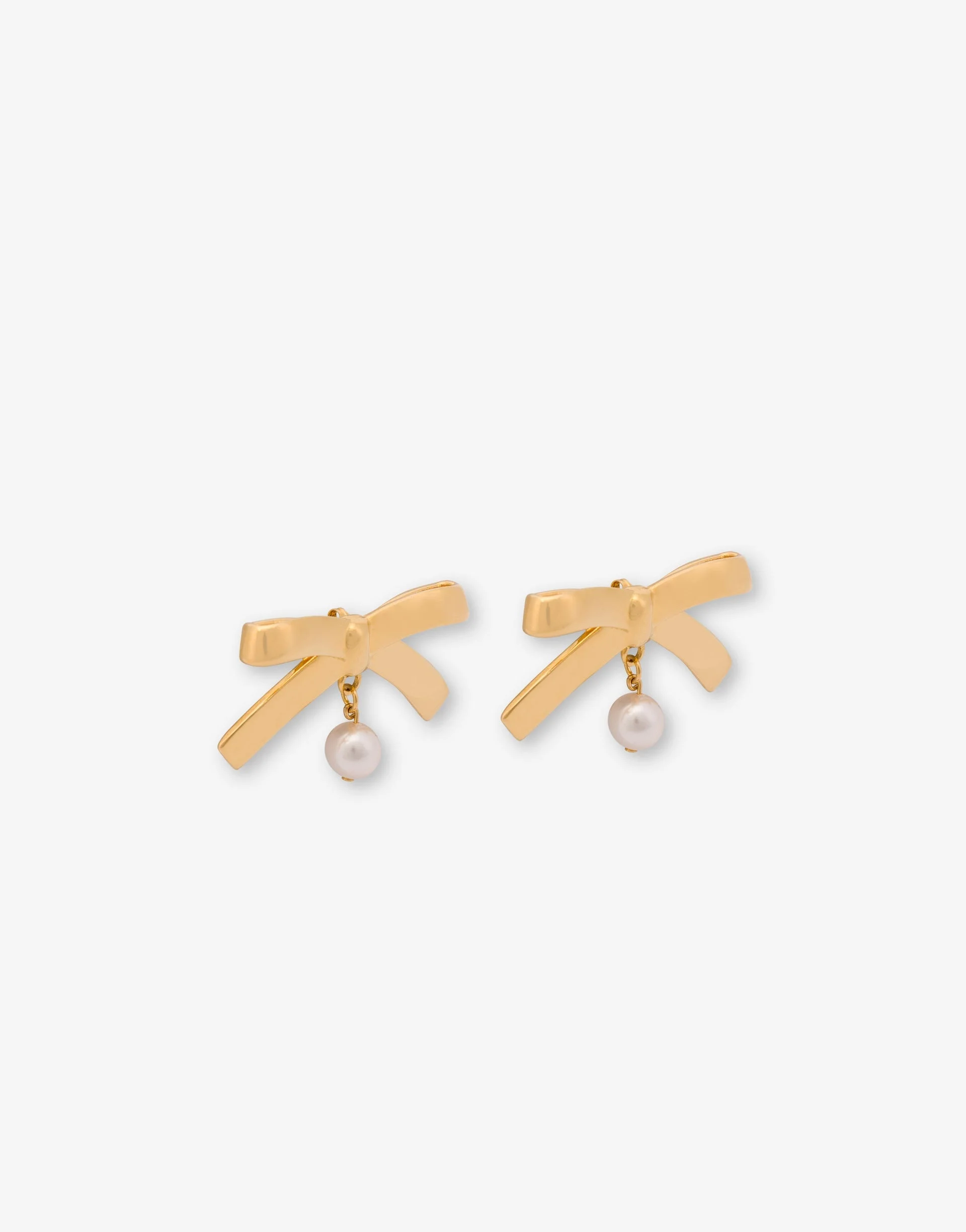METAL EARRINGS WITH PEARL - 1