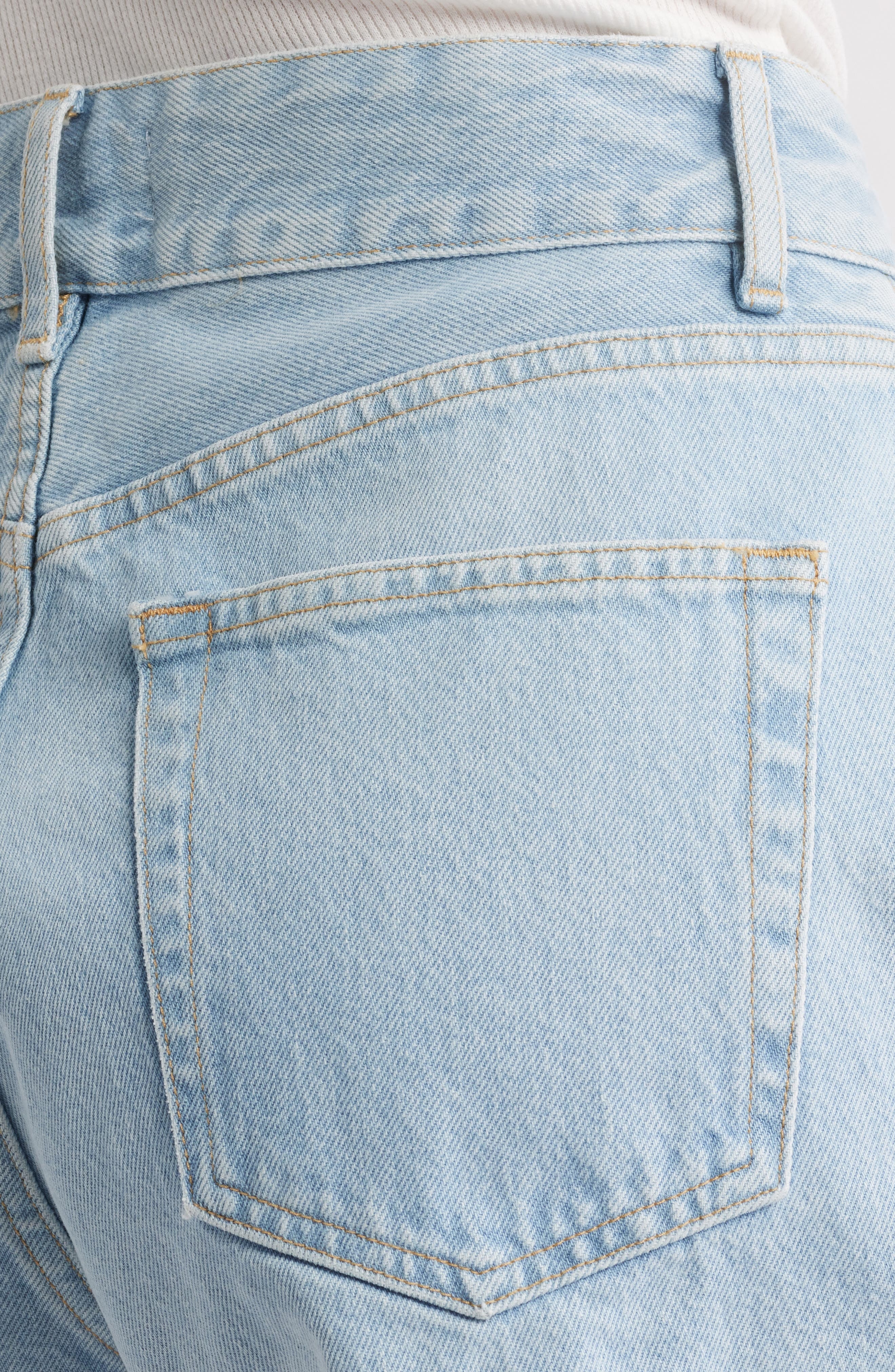 FRAME The Charm High Waist Denim Shorts in Never at Nordstrom - 4