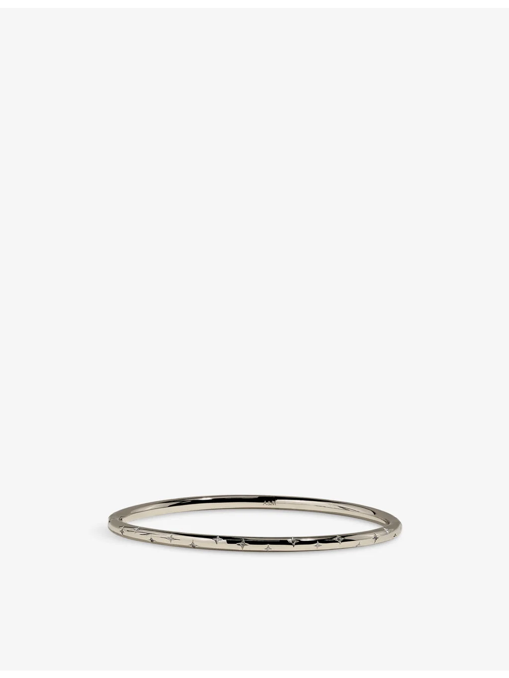 Cosmic Star Dome Rhodium-Plated Brass Bangle - 1