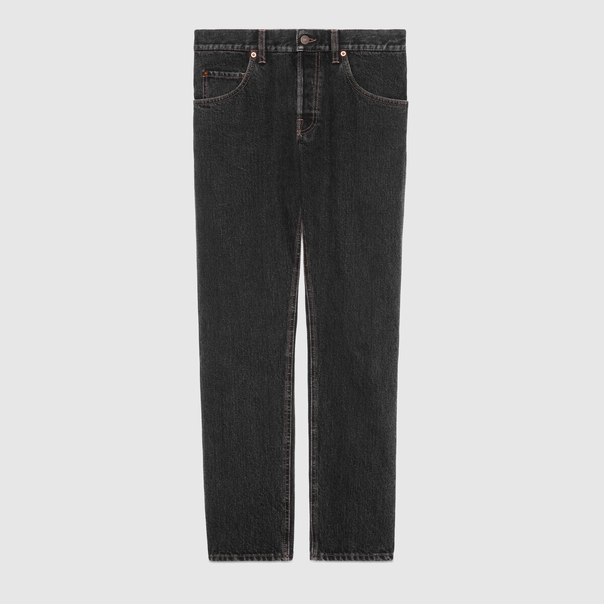 Tapered eco stonewashed denim pant - 1
