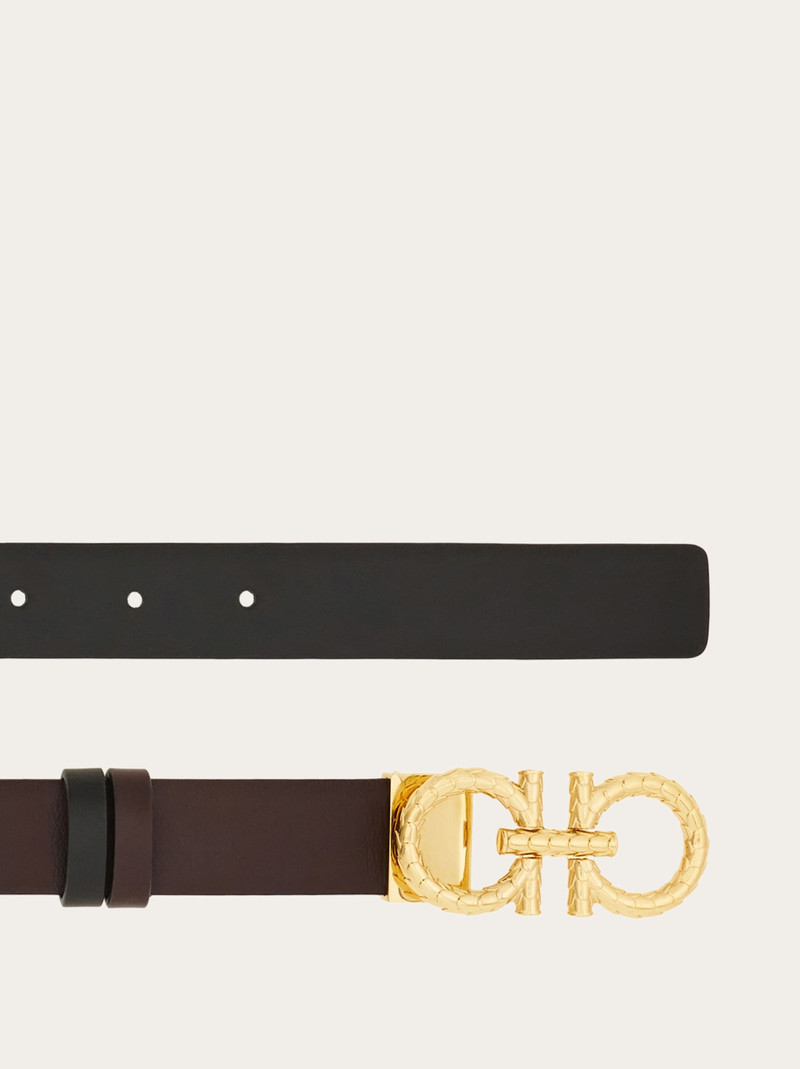 FERRAGAMO Adjustable and reversible Gancini belt outlook