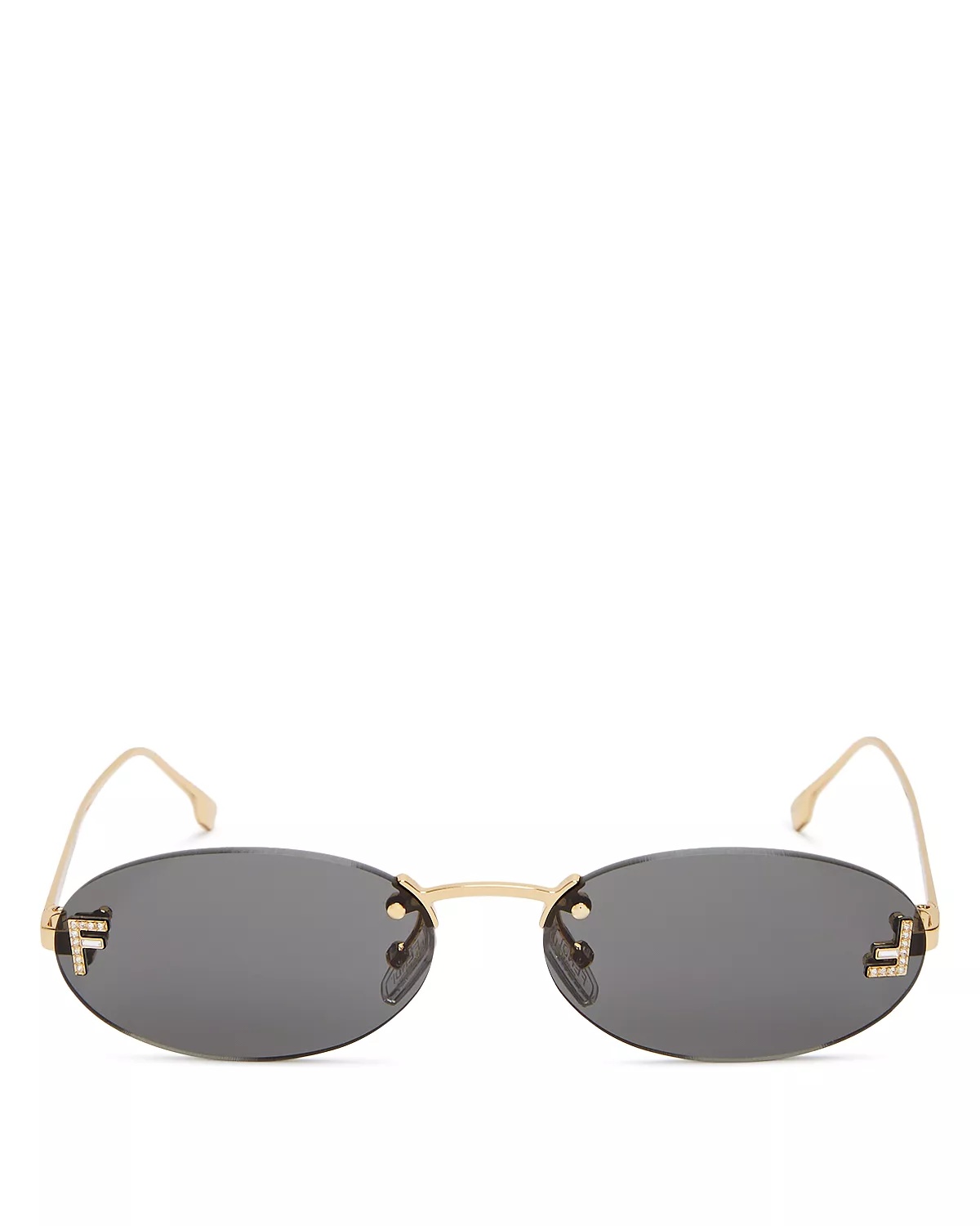 Rimless Round Sunglasses, 54mm - 2