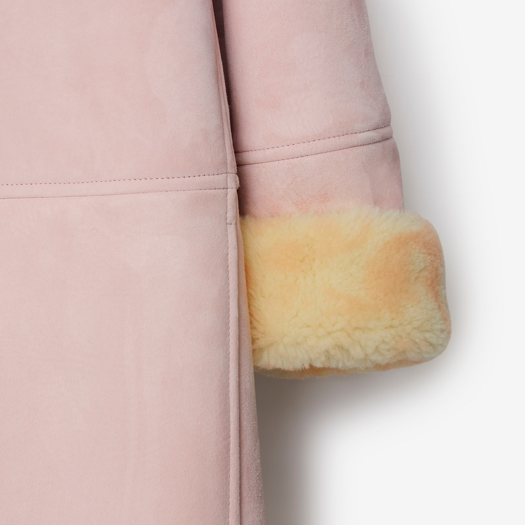 Suede and Shearling Coat - 6