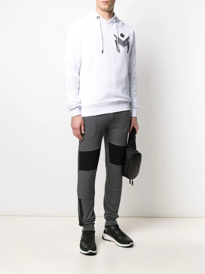 PHILIPP PLEIN panel detailed cotton track pants outlook