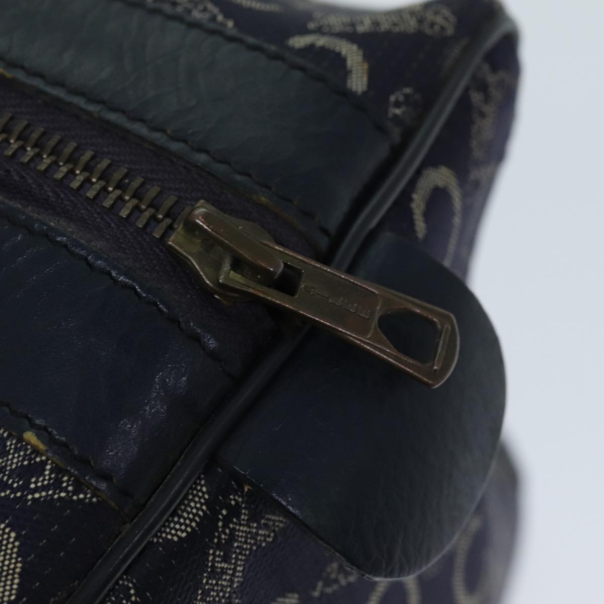 CELINE C Macadam Canvas Hand Bag Navy - 10