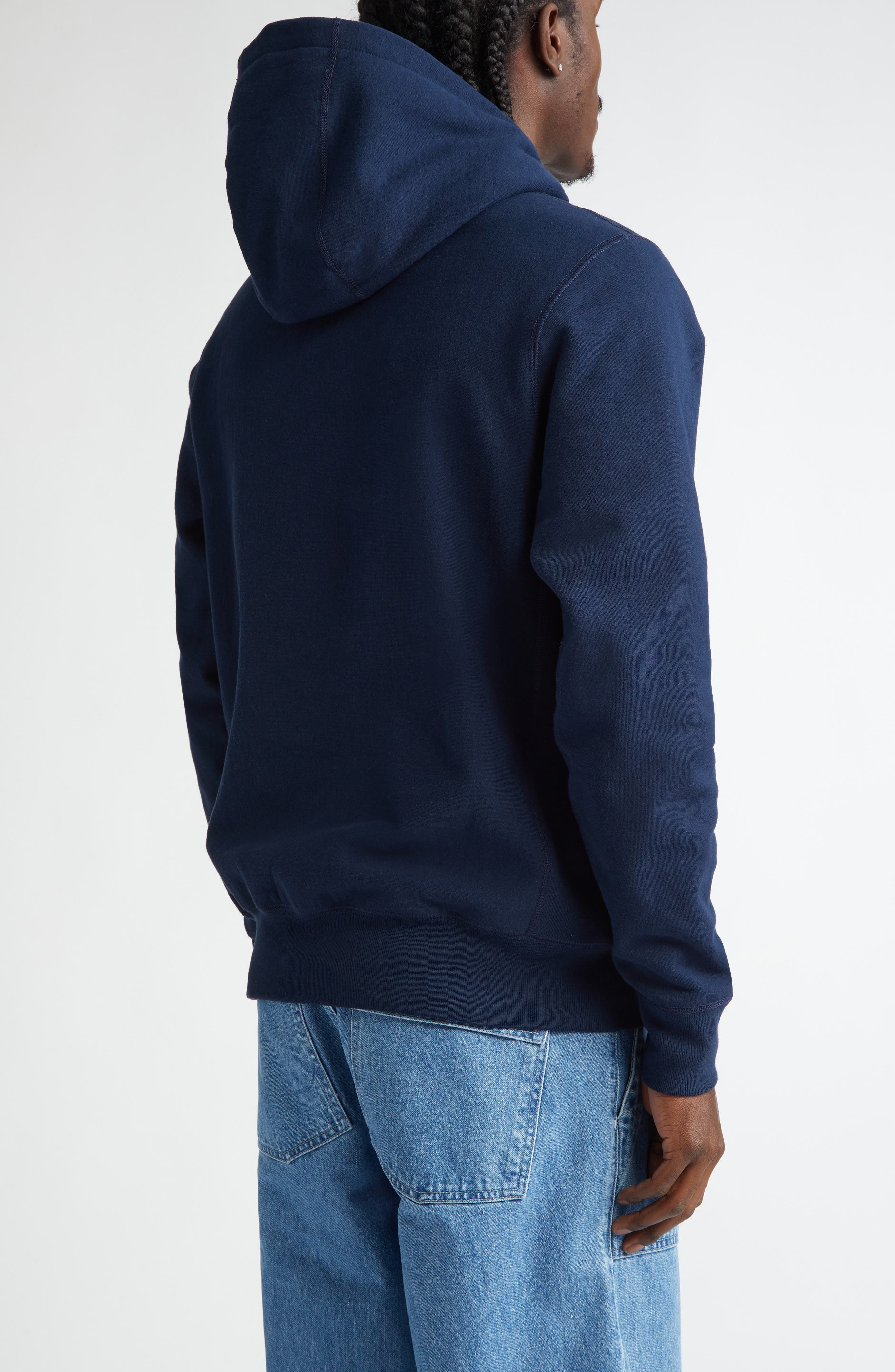 Noah Classic Cotton Hoodie in Navy at Nordstrom - 3