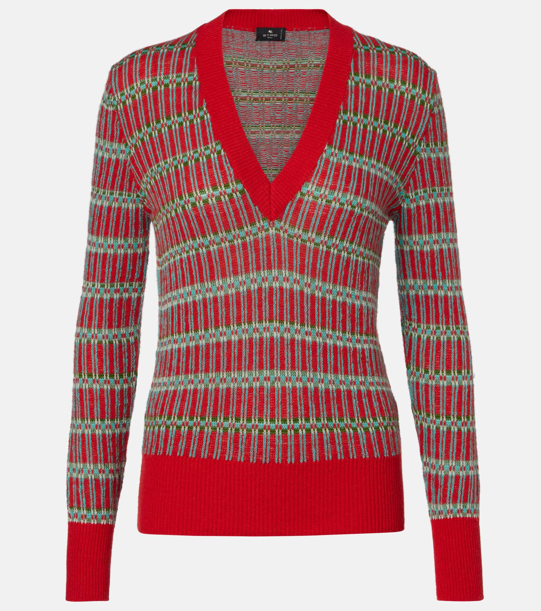 Jacquard wool-blend sweater - 1