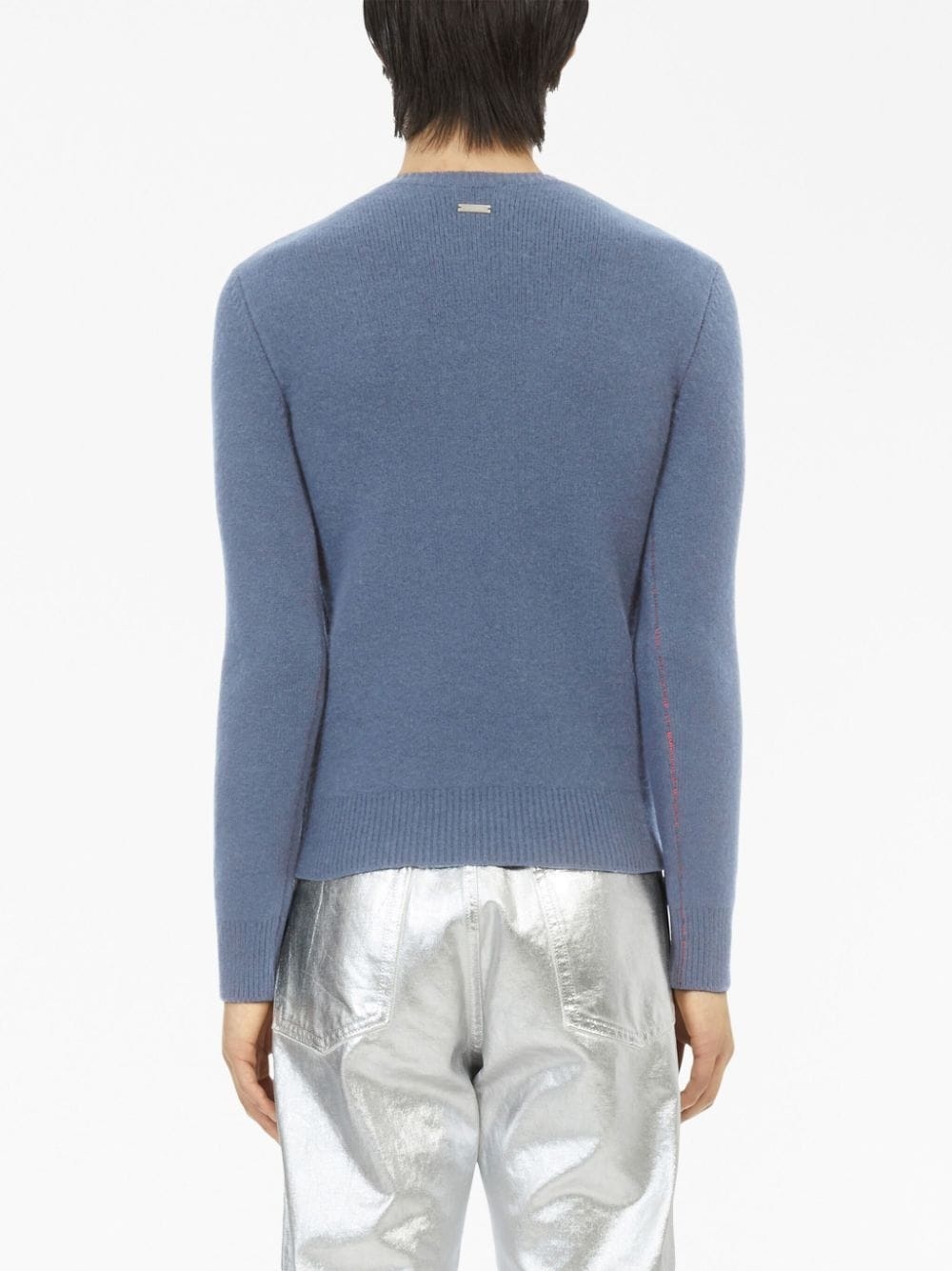 logo-plaque crew-neck jumper - 4