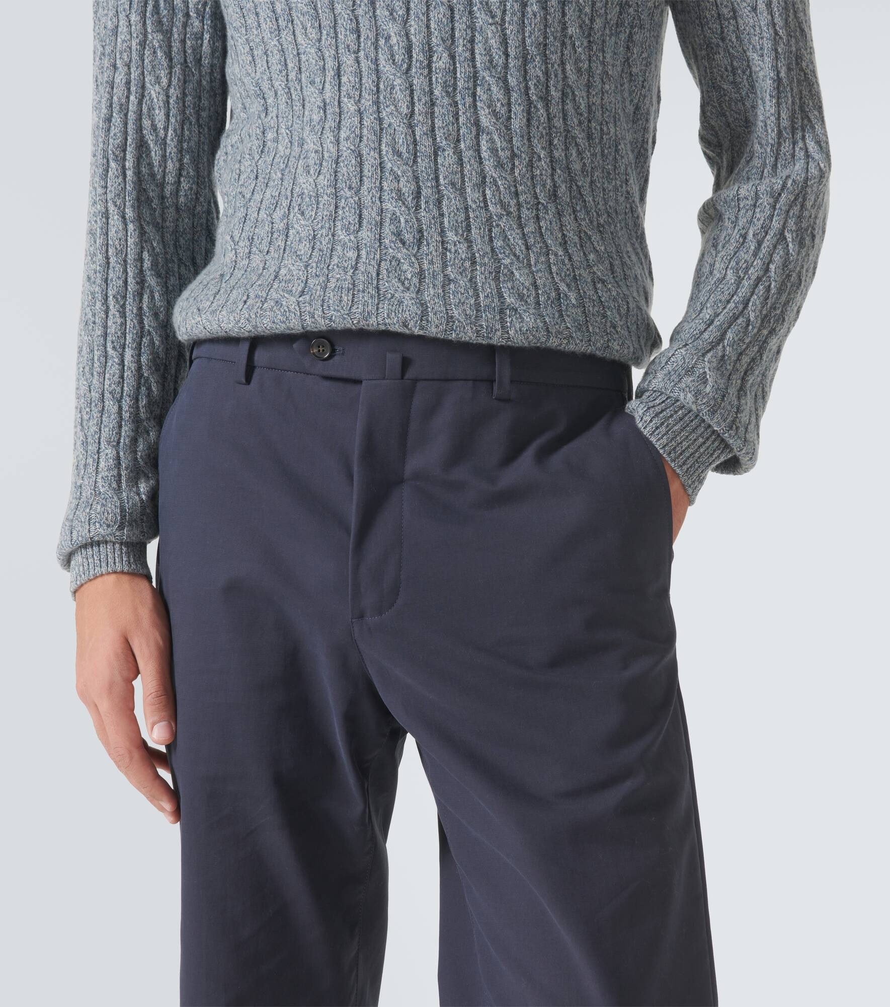 Carlo cotton-blend satin straight pants - 5