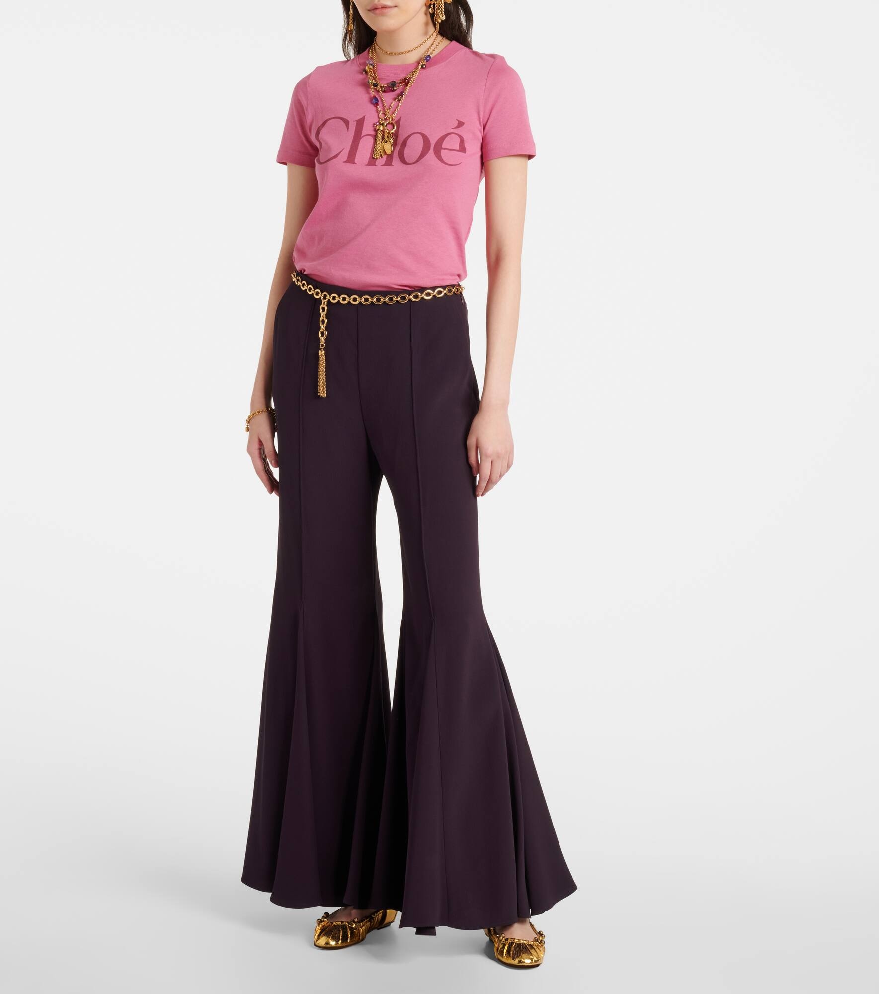 Luna cutout metallic leather ballet flats - 3