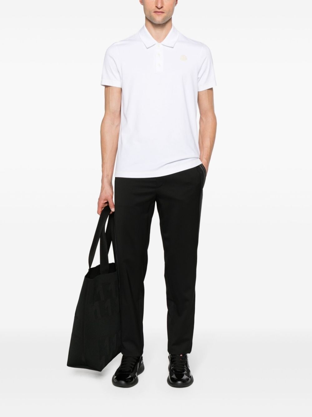 straight-leg gabardine track trousers - 2