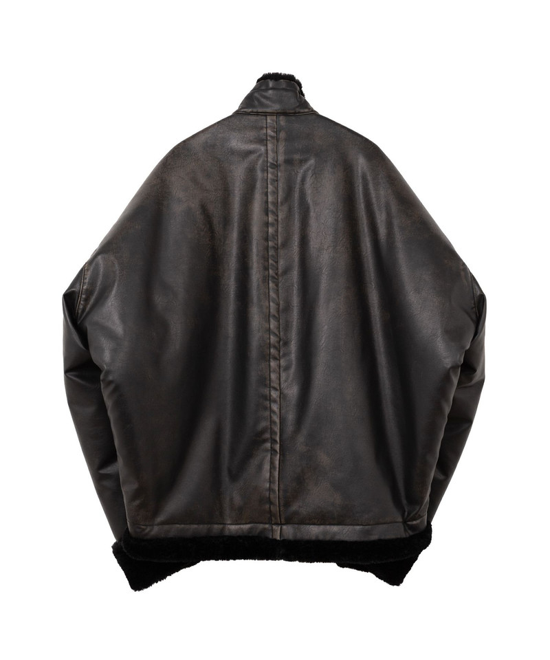 Coated Big Zip Boa Jacket 20
