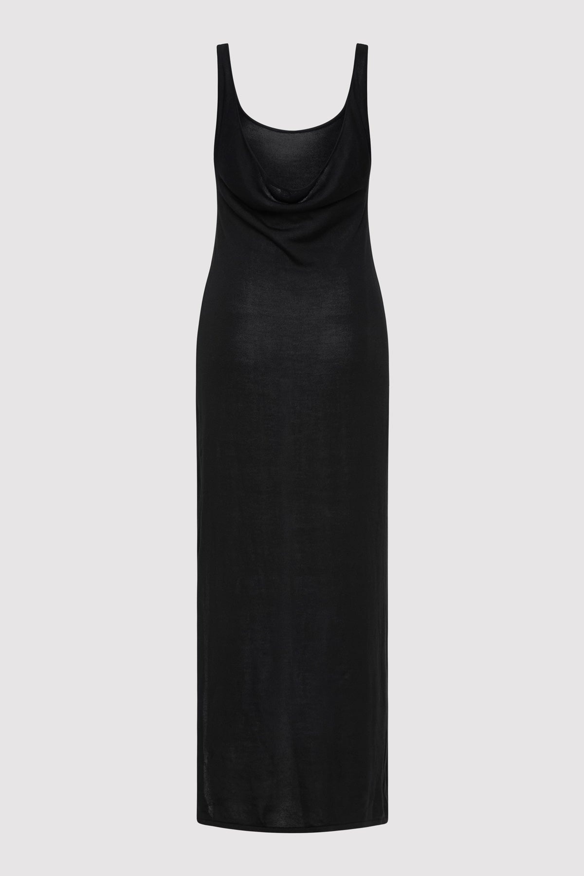 Cowl Back Cami Dress - Black - 6