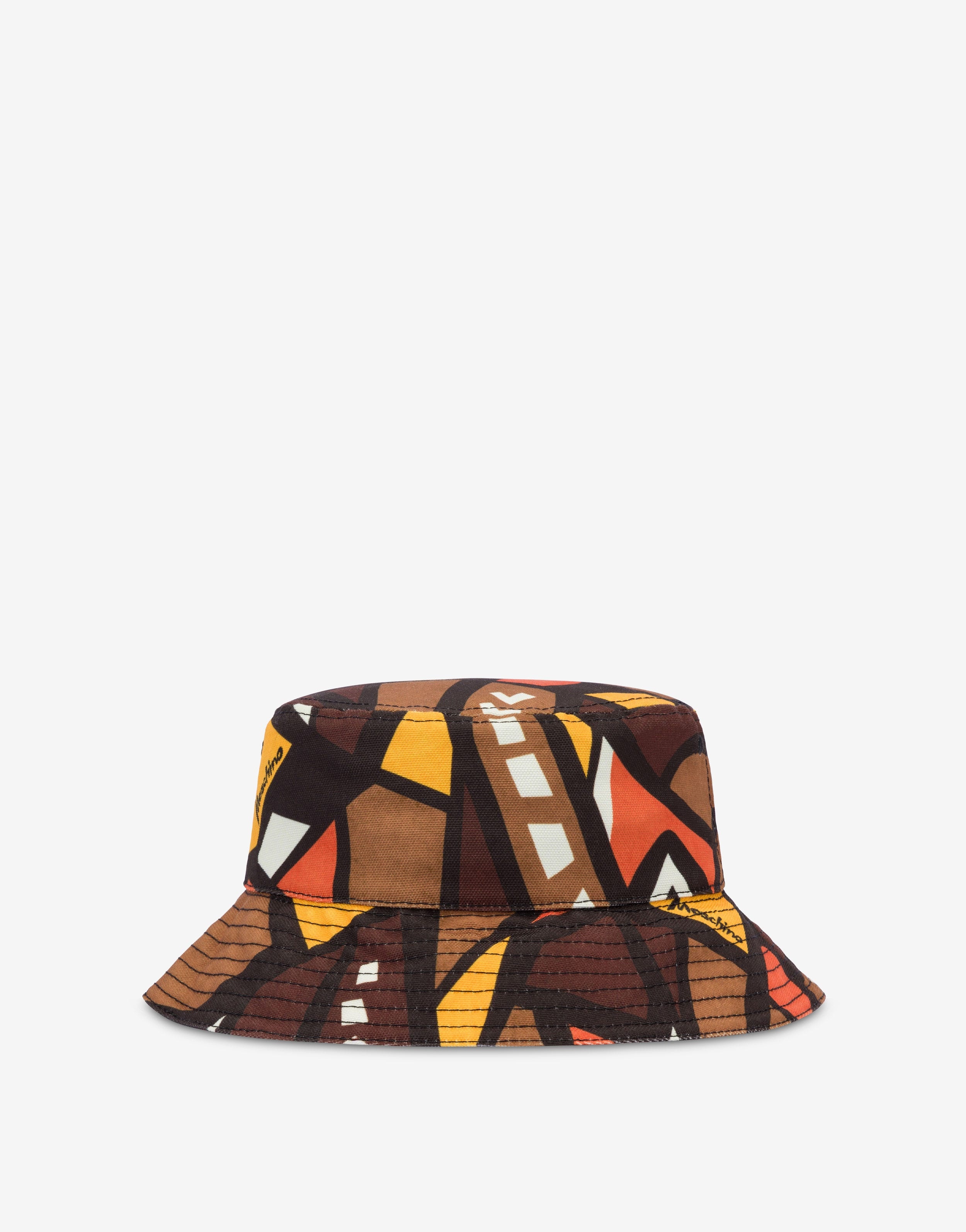 WOOD PRINT CANVAS BUCKET HAT - 1