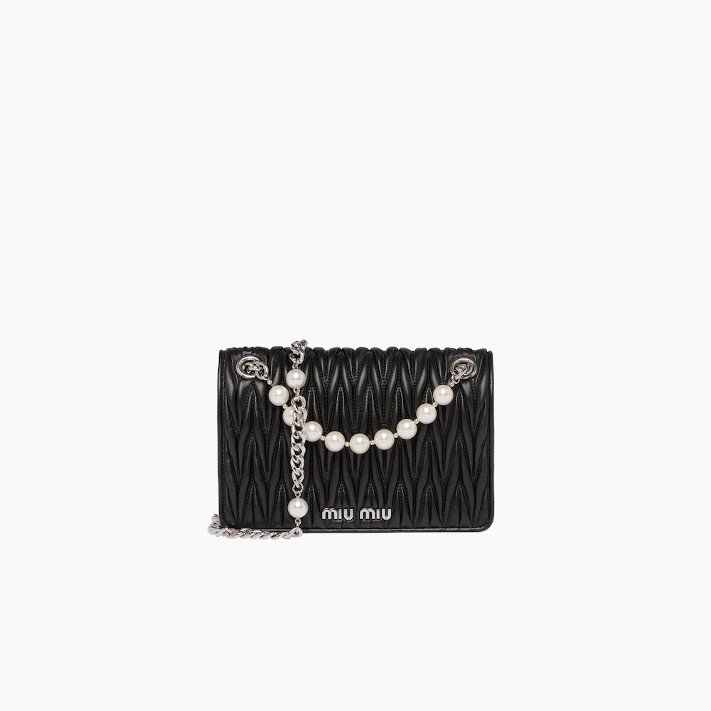 Matelassé nappa leather shoulder bag - 1