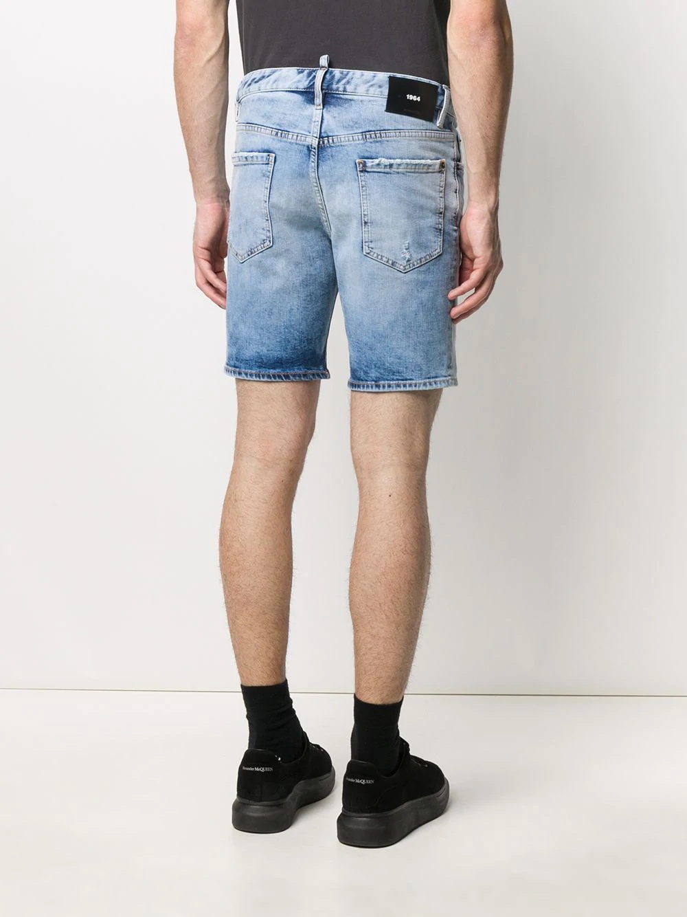 1964 distressed denim shorts - 4