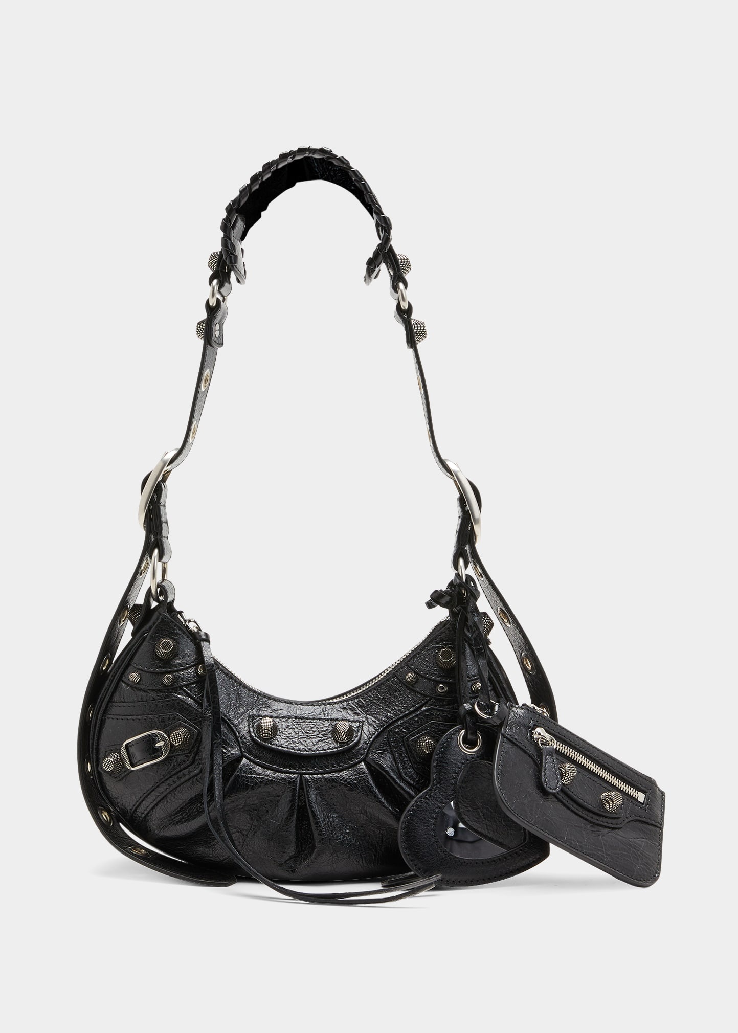 Cagole XS Studded Leather Shoulder Bag - 1