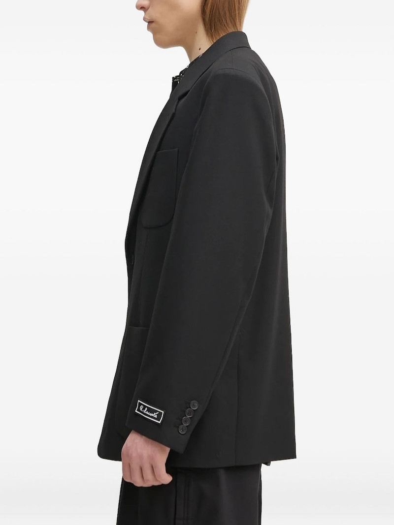 LACOSTE patch-pocket single-breasted blazer outlook