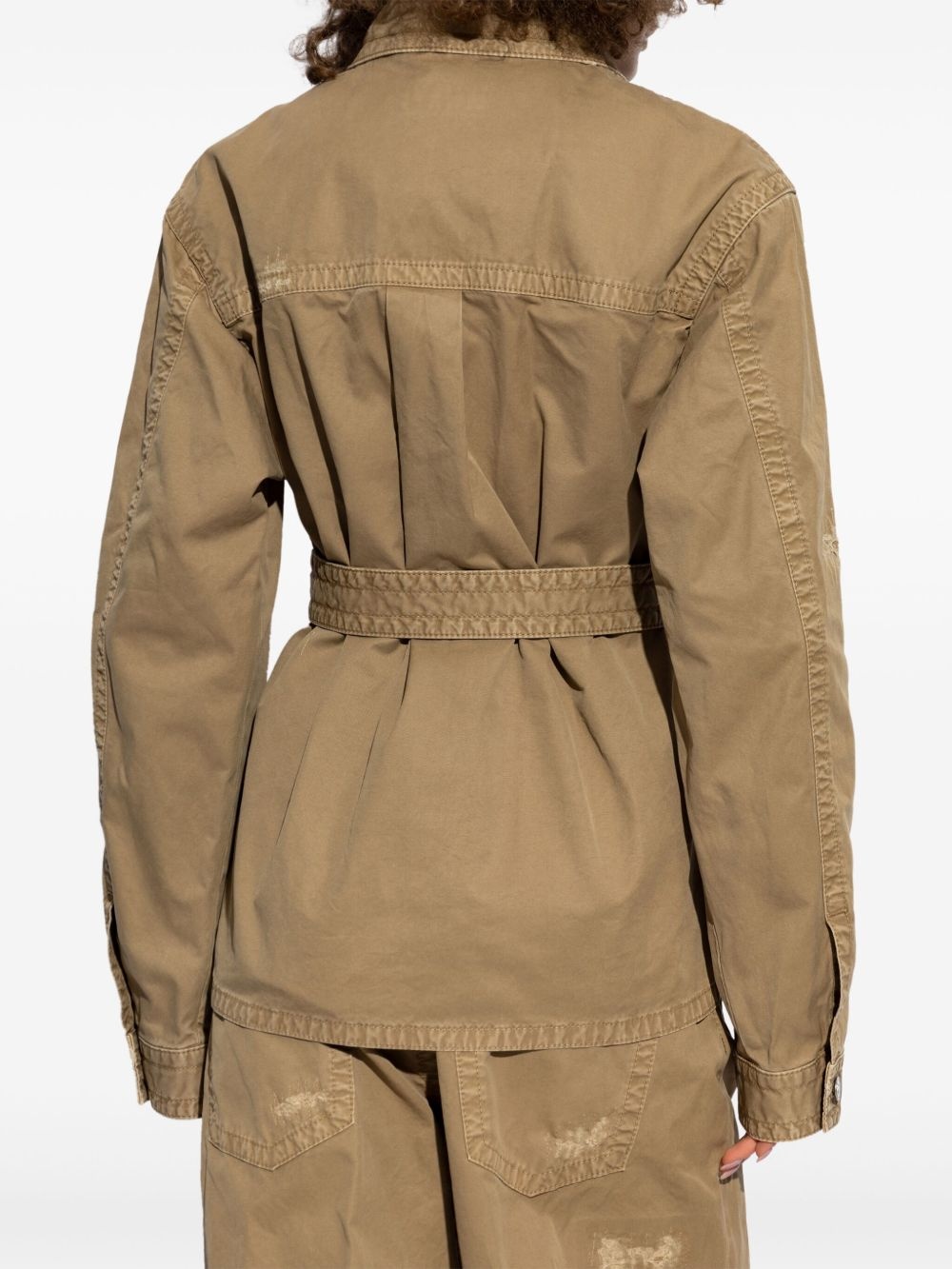 belted overshirt - 4