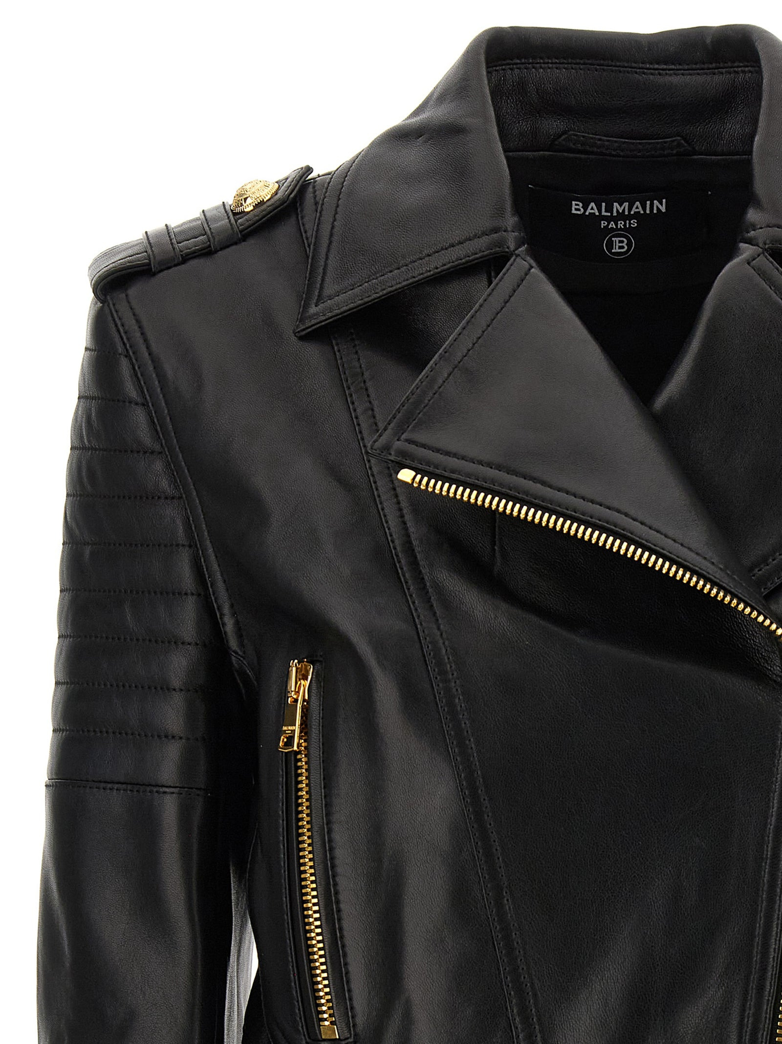 Leather Jacket Puffer Jackets Black - 3