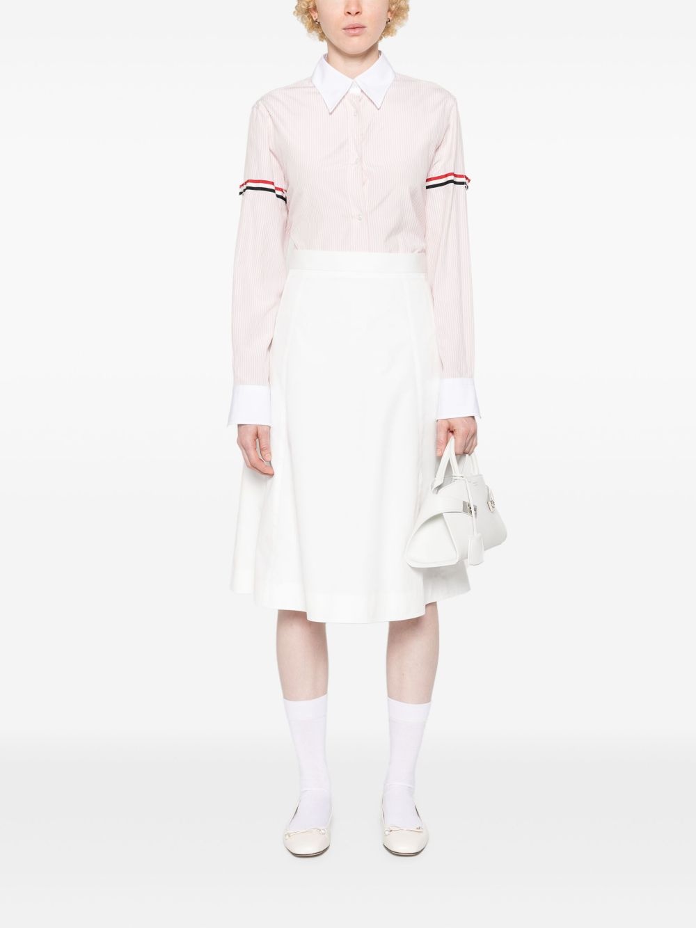 A-line cotton midi skirt - 2