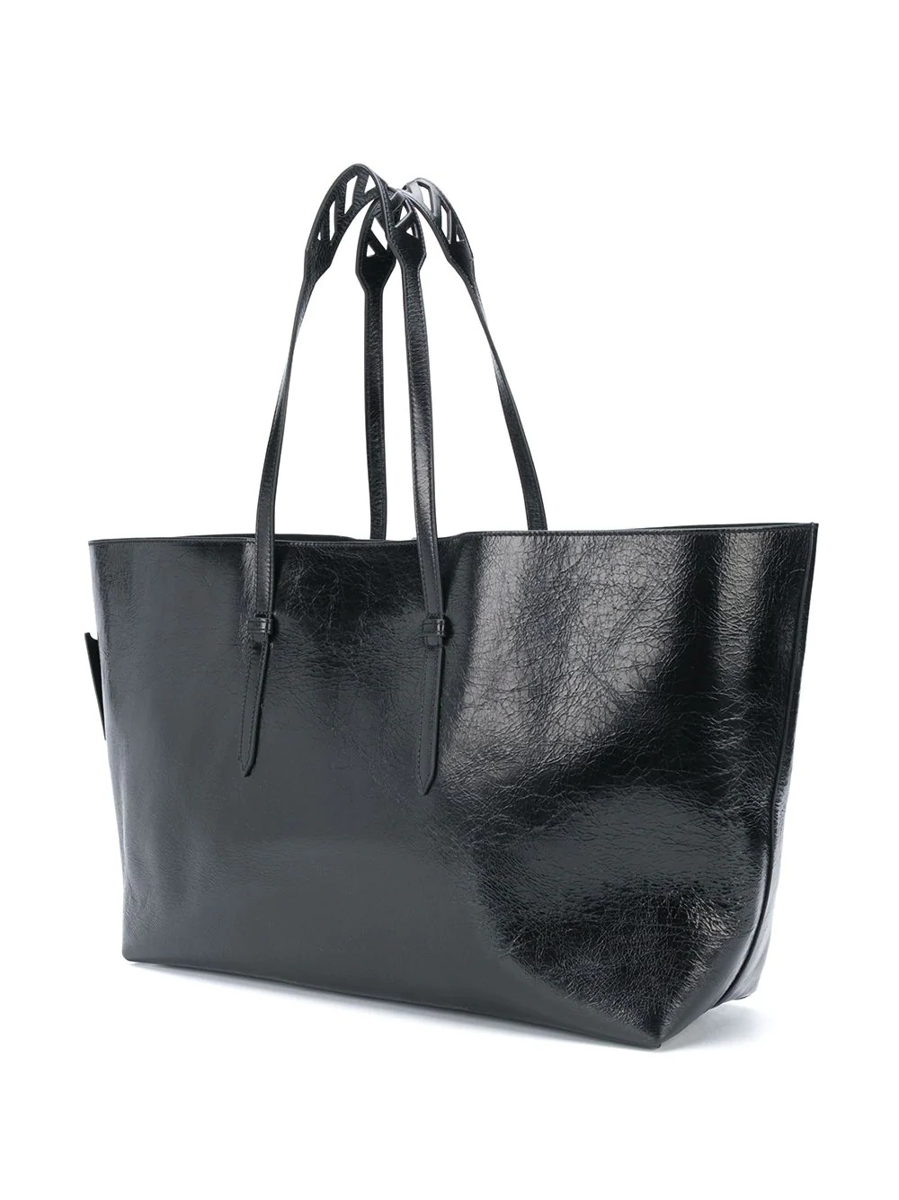 leather tote bag - 3