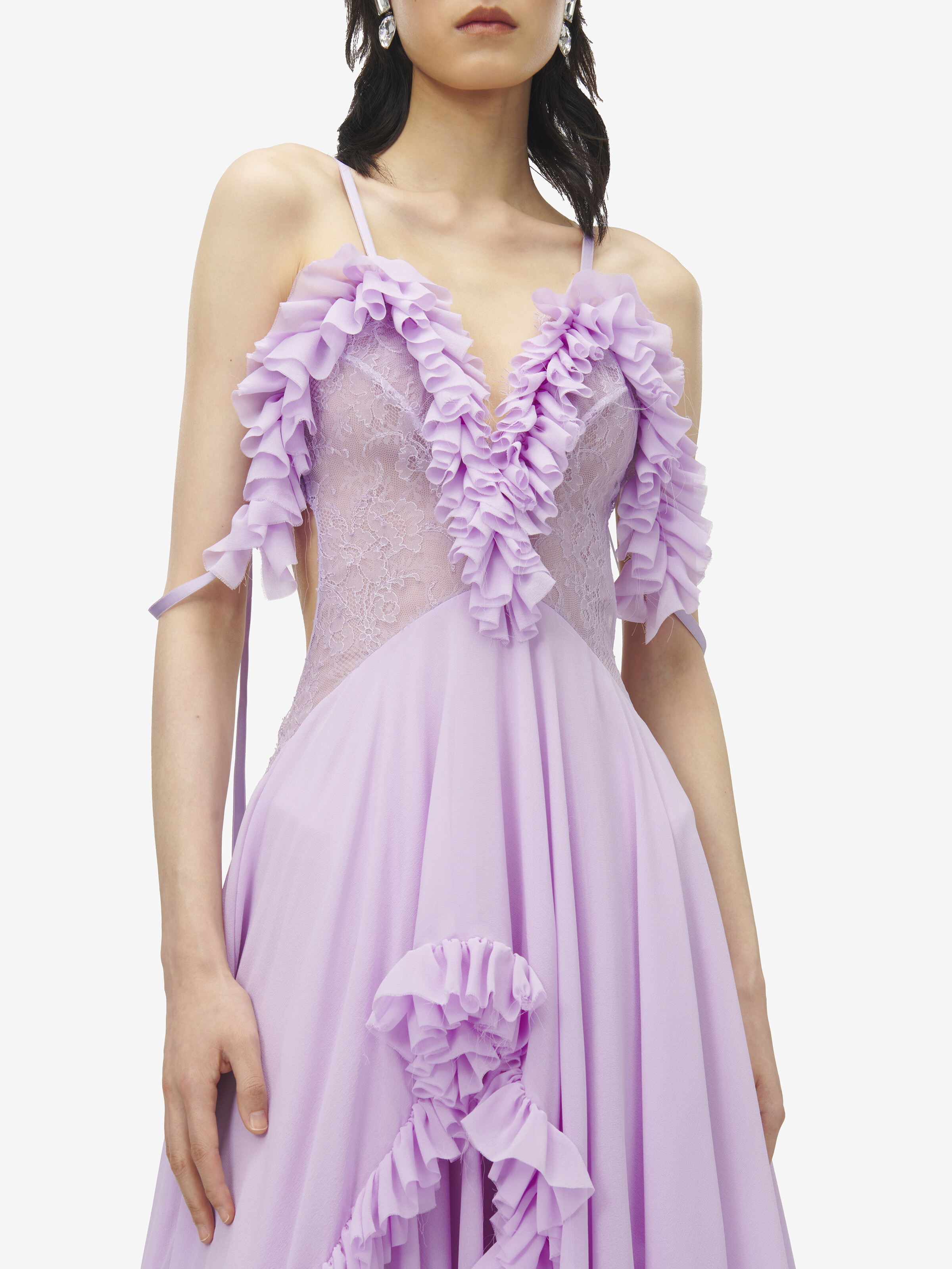 Ruffled Evening Dress - 5