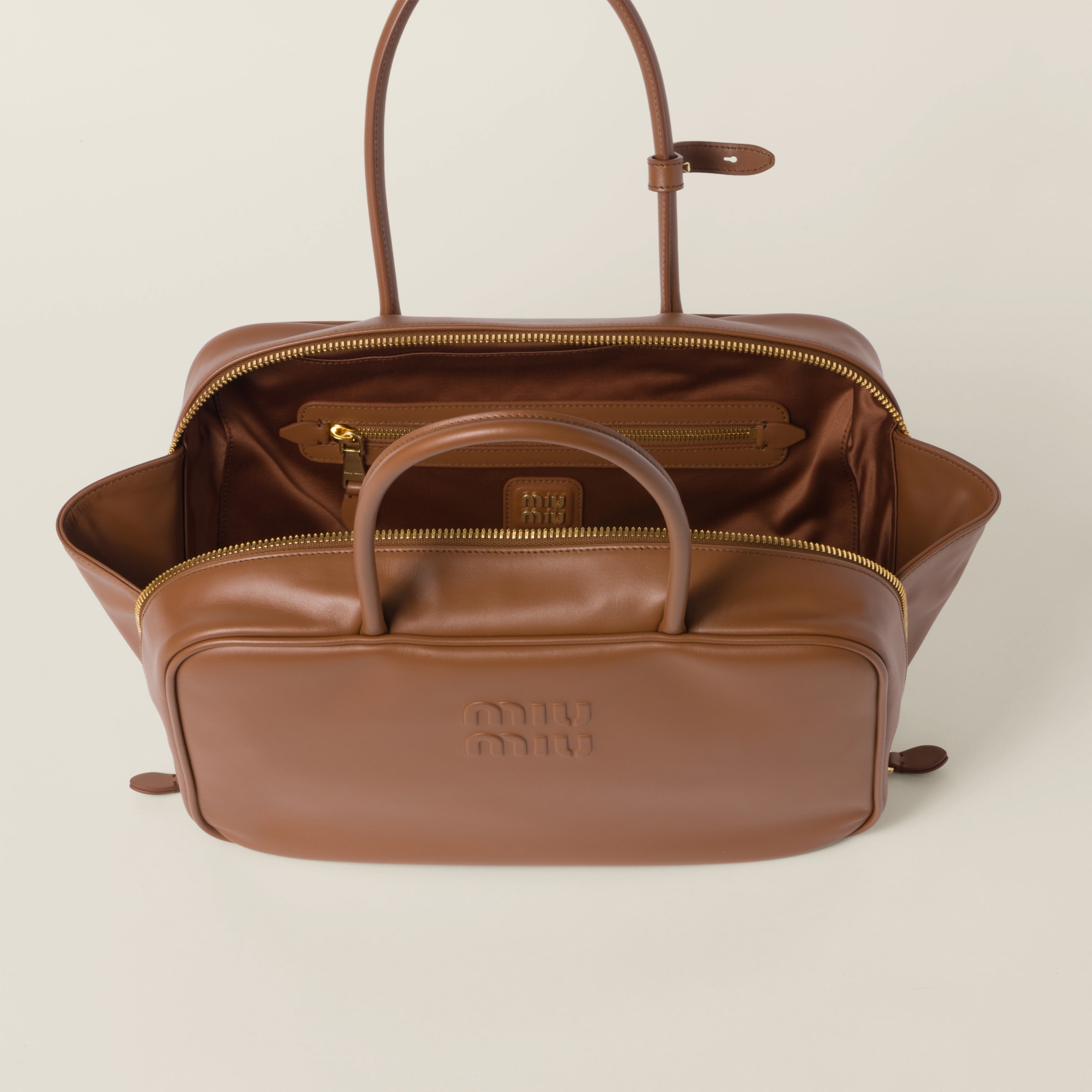 Leather top-handle bag - 6