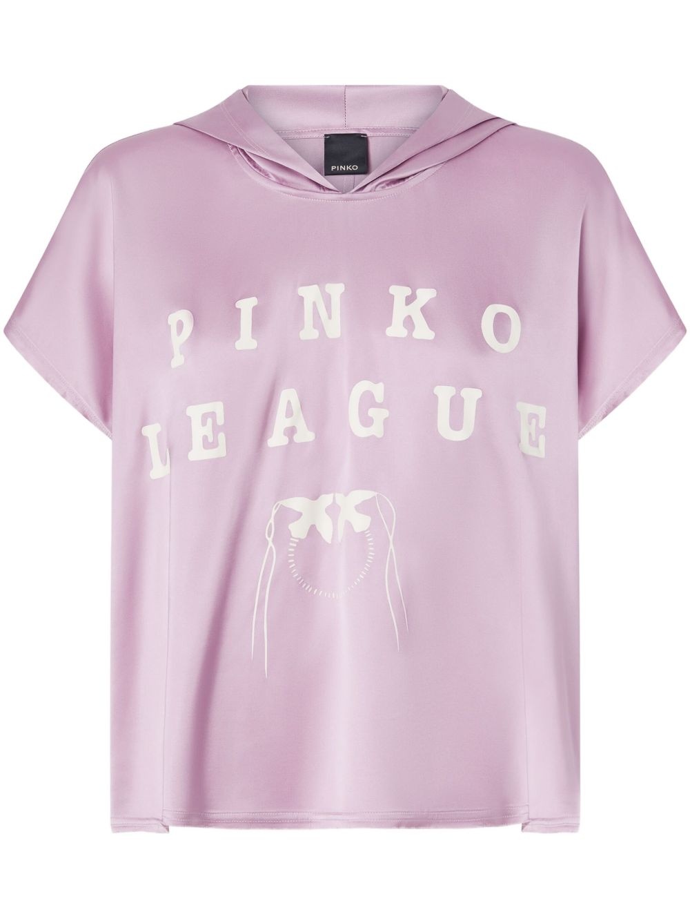 logo-print hooded blouse - 1