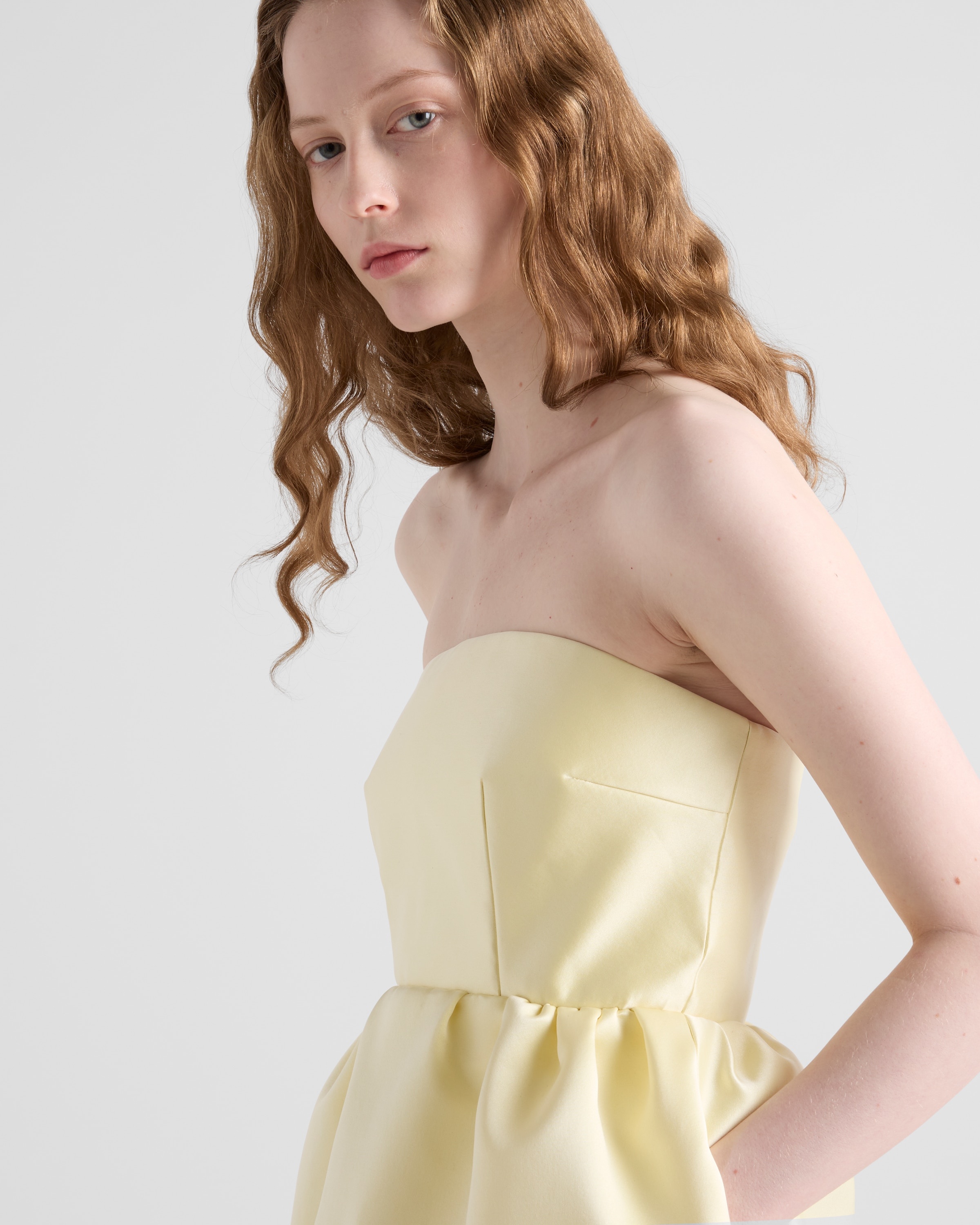 Long double satin dress - 3