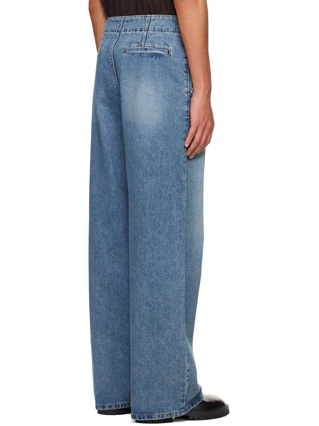 Blue Waist Strap Jeans - 3