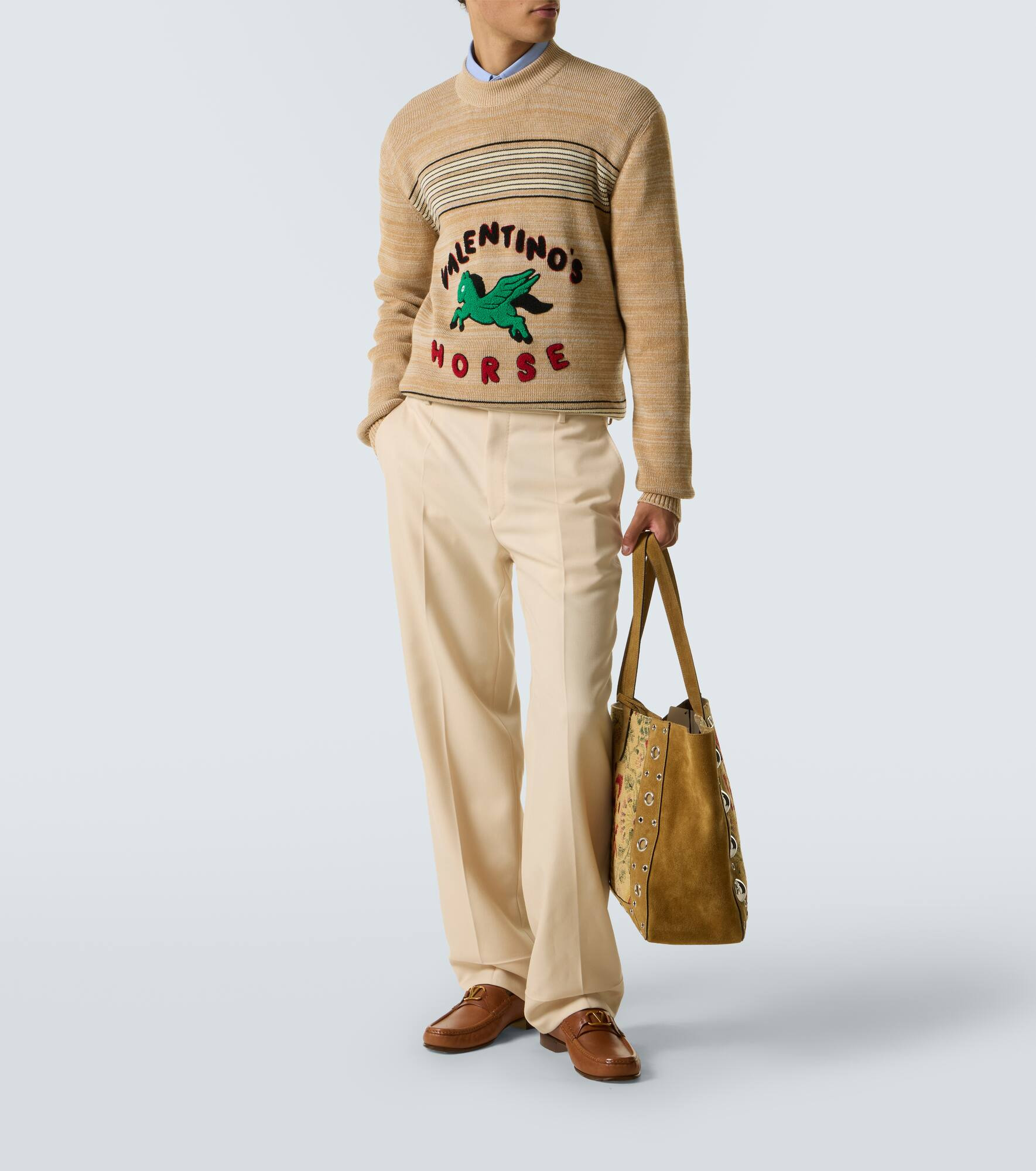 Logo wool and cotton sweater - 2
