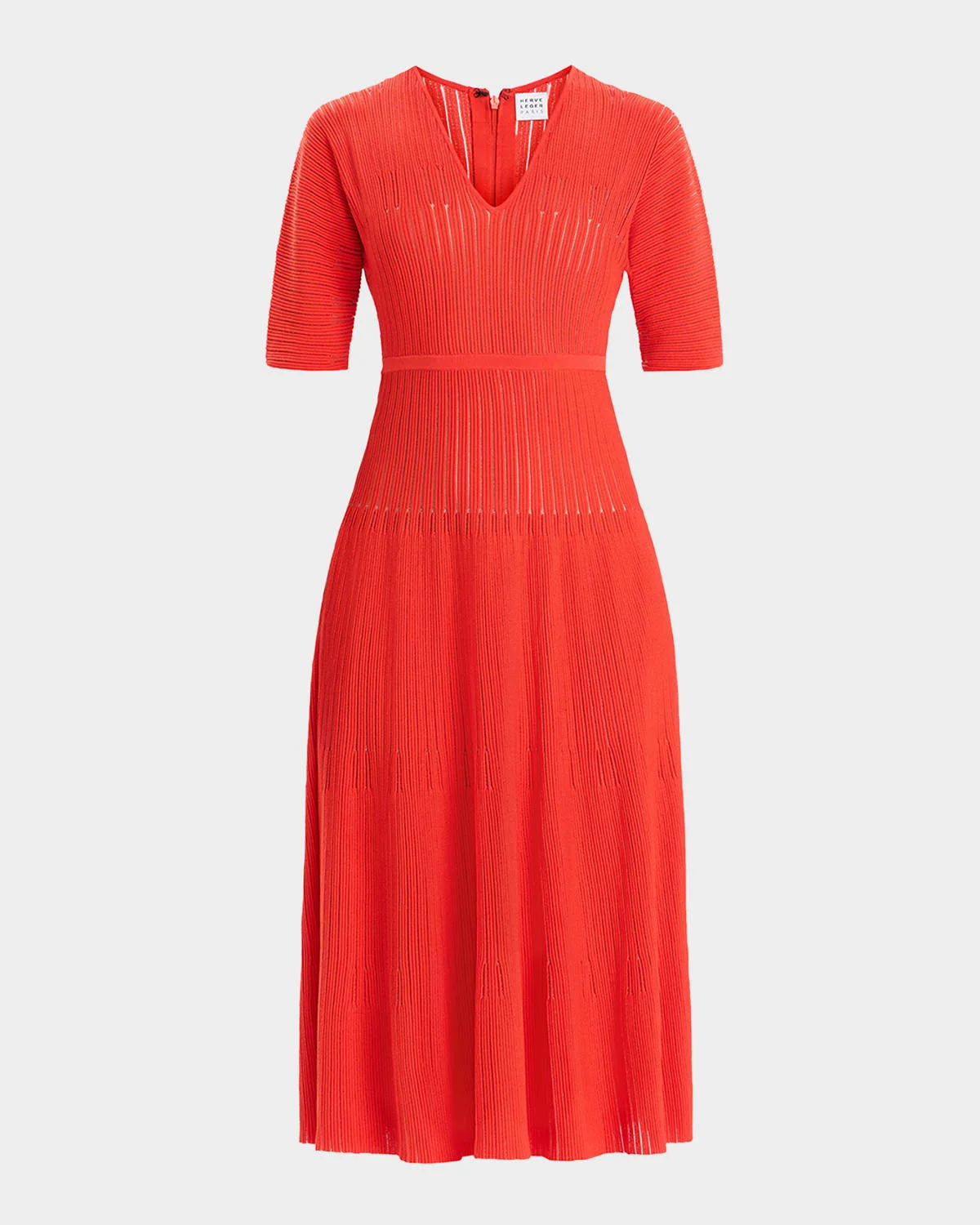 Lyla Dolman-Sleeve Rib Midi Dress - 1