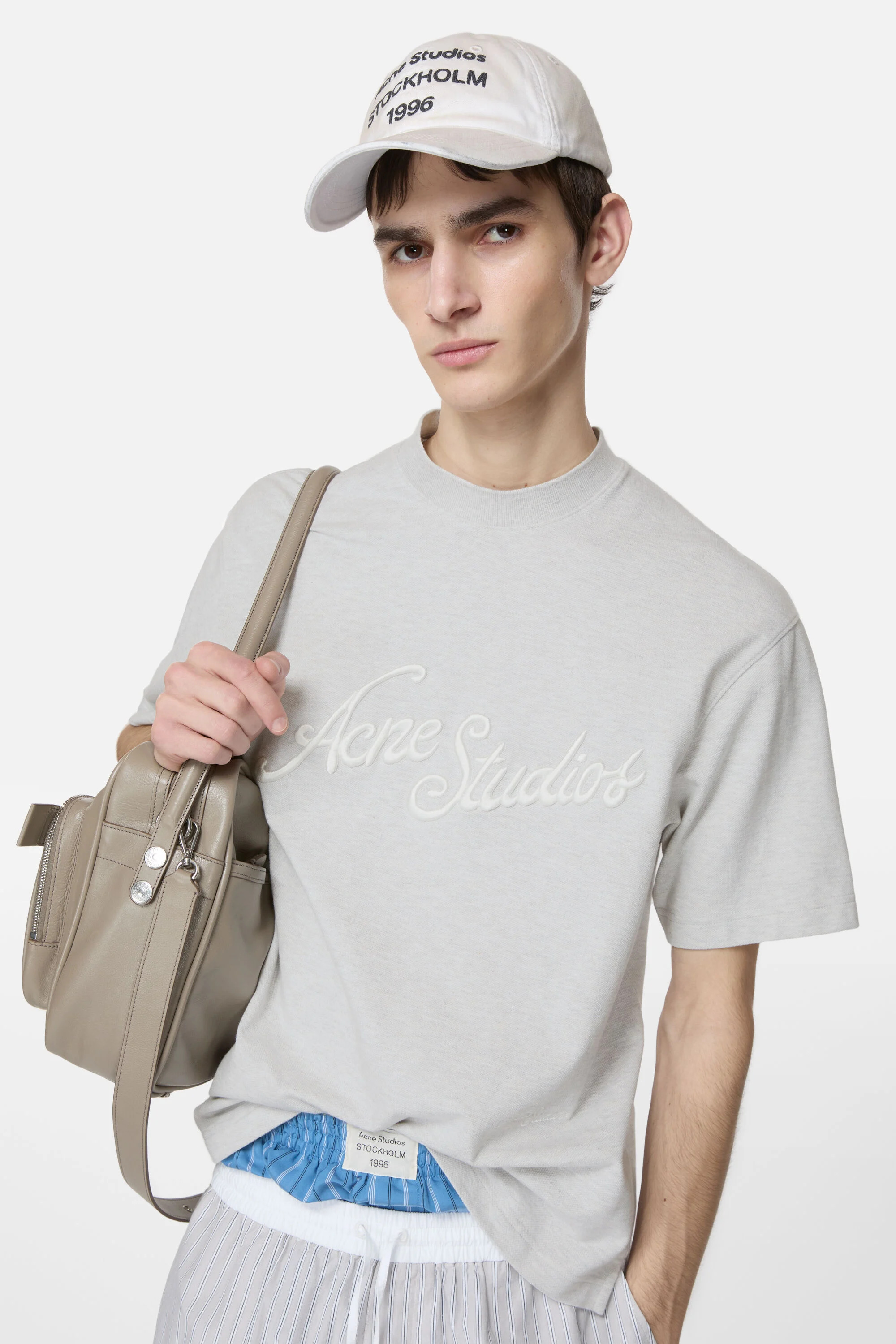 Logo t-shirt - Relaxed fit - Pale Grey Melange - 4