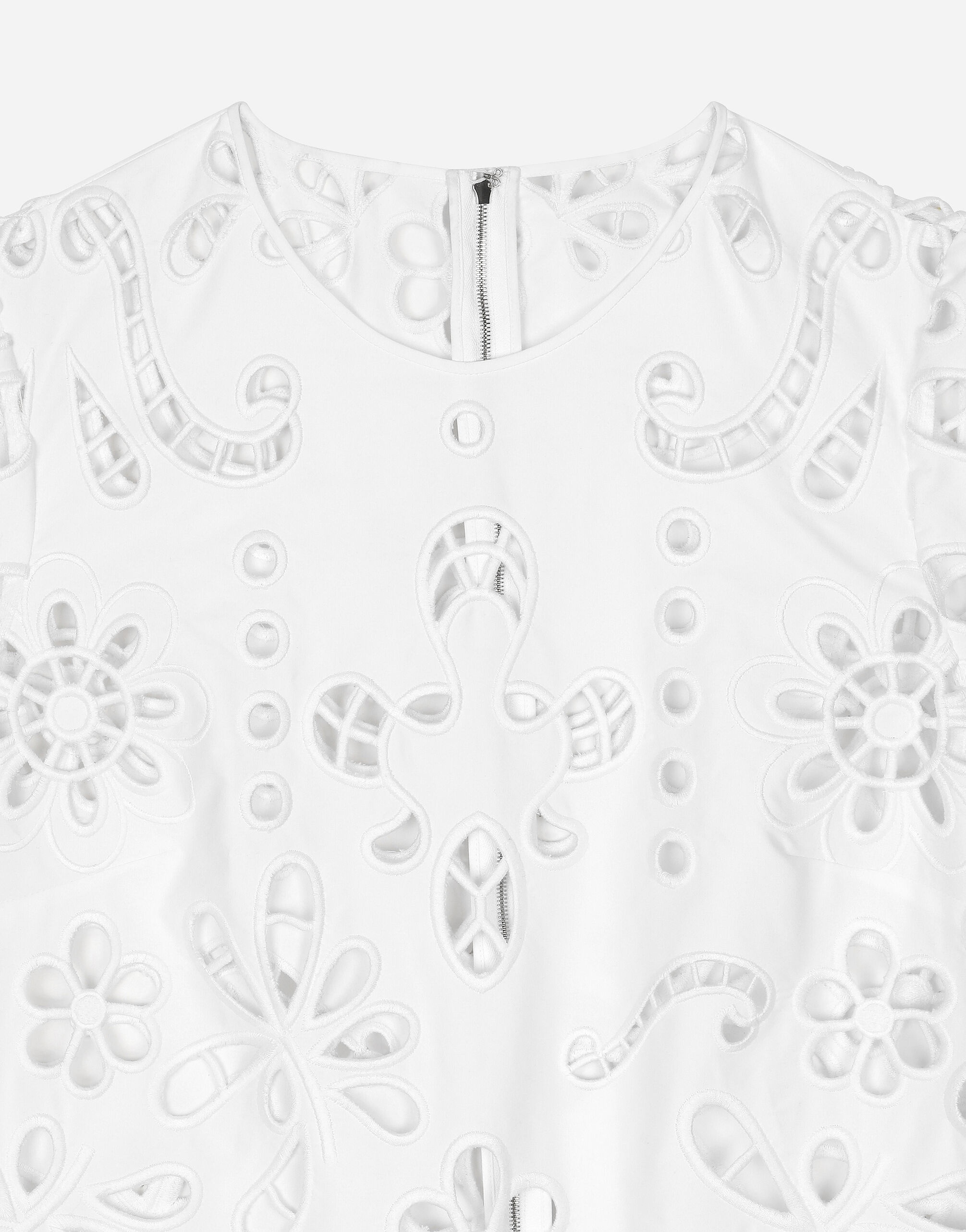 Cotton midi dress with cut-out detailing - 7