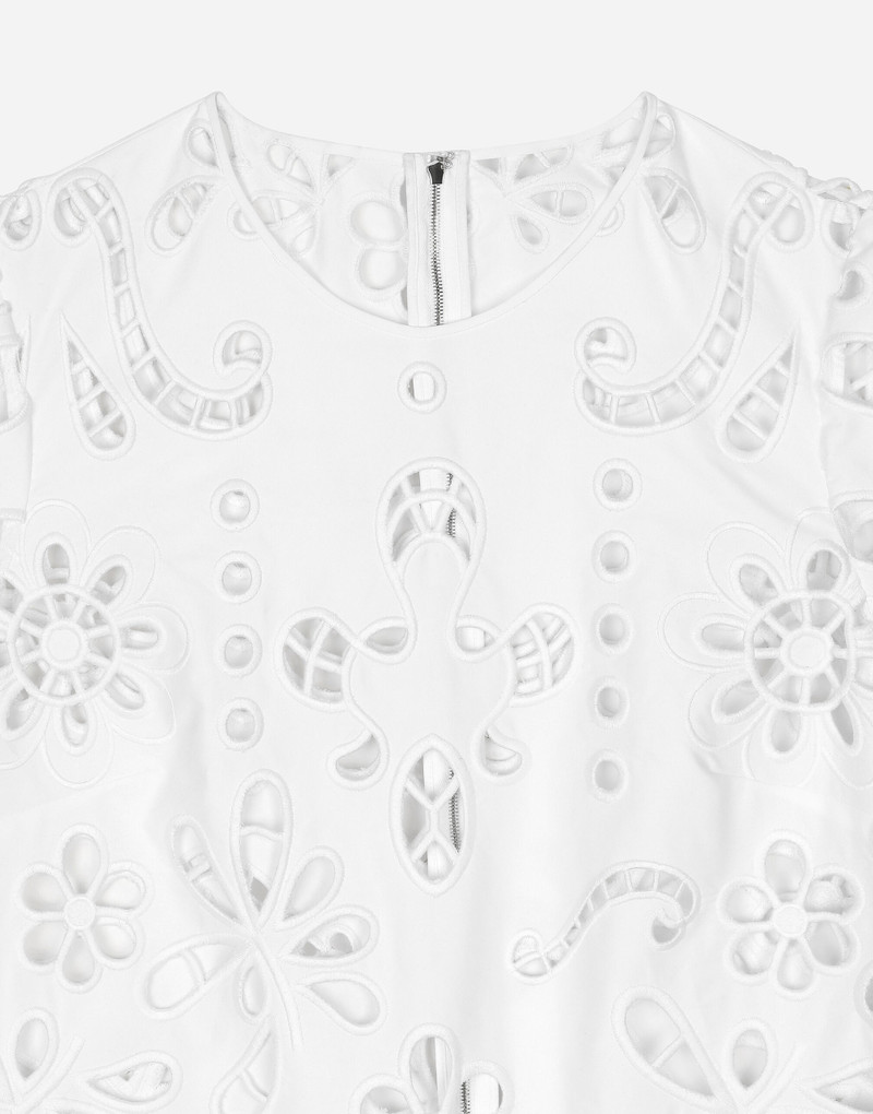 Cotton midi dress with cut-out detailing 7