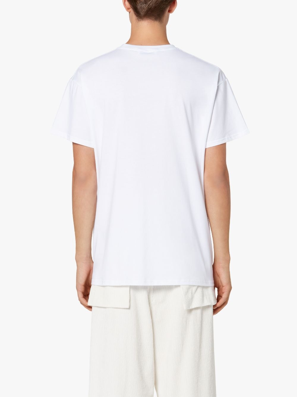 WHITE X YELLOW COTTON T-SHIRT | GJM-206 - 4