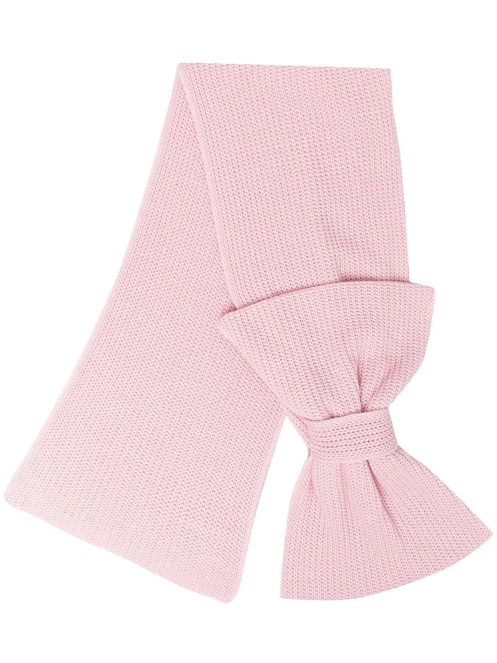 oversized bow knit scarf - 1