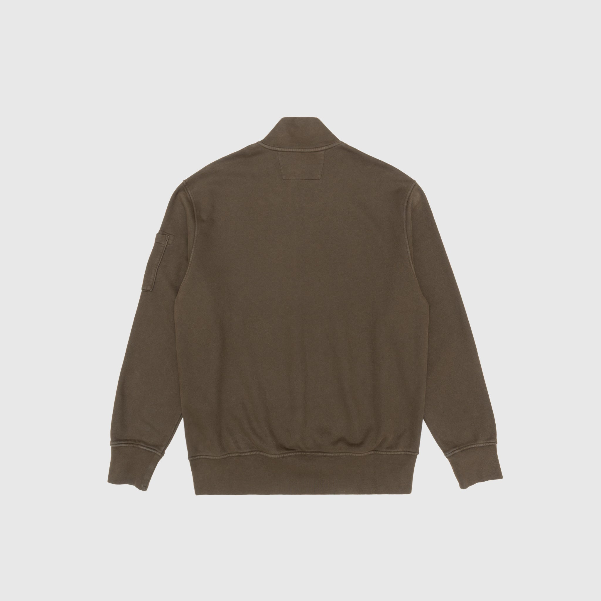 BRUSHED AND EMERIZED DIAGONAL FLEECE HALF ZIP SWEATSHIRT - 5