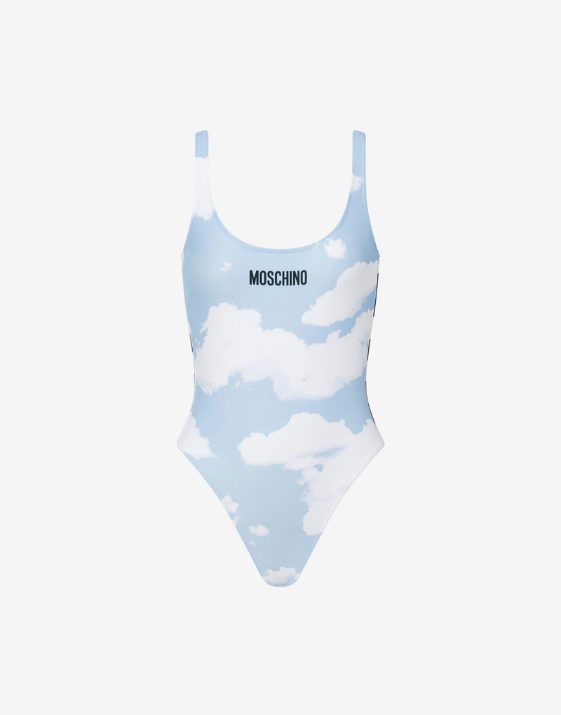 ONE-PIECE SWIMSUIT CLOUDS AND CHECK 1
