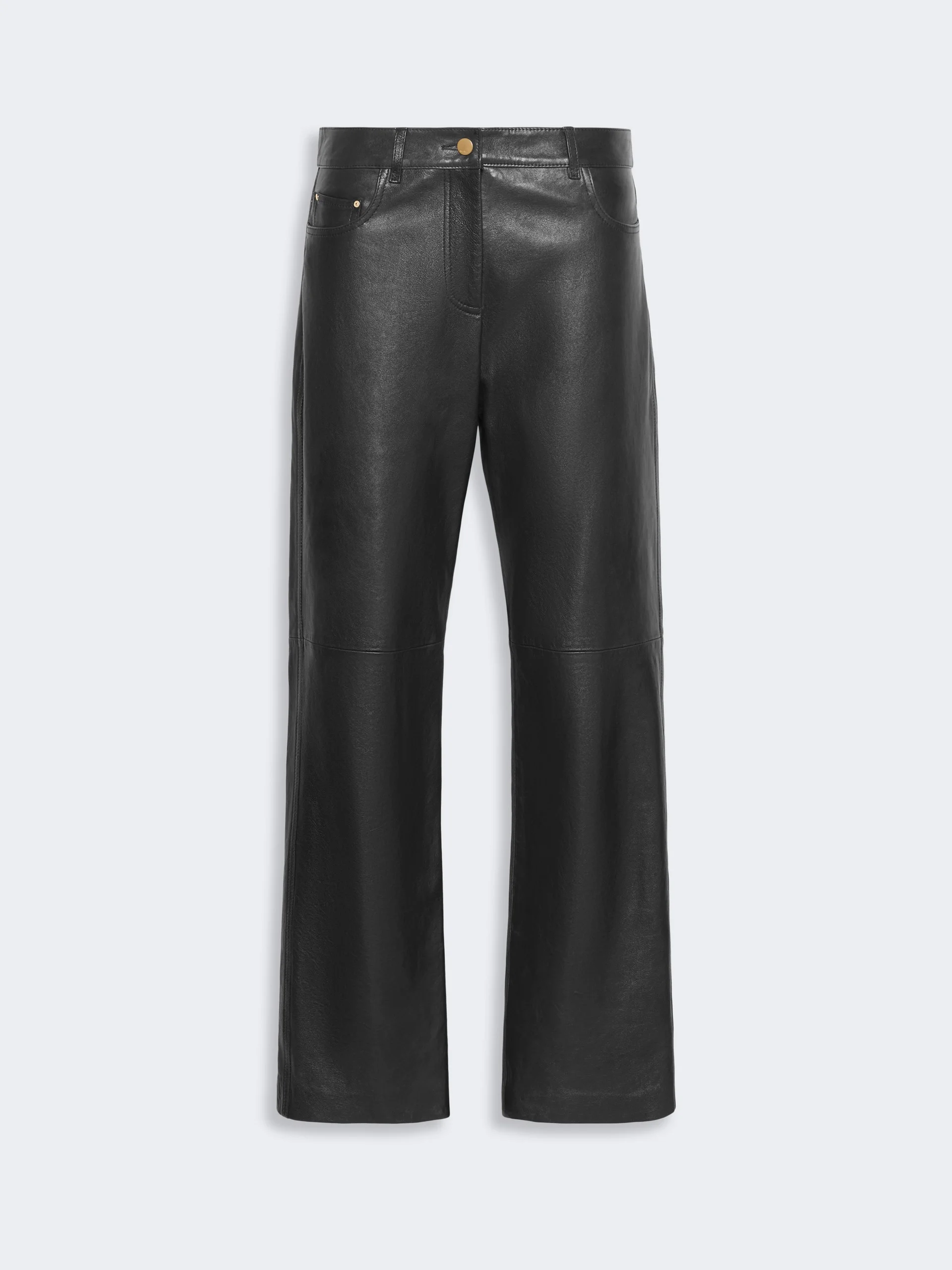 PESCA Five-pocket nappa-leather trousers - BLACK - 1