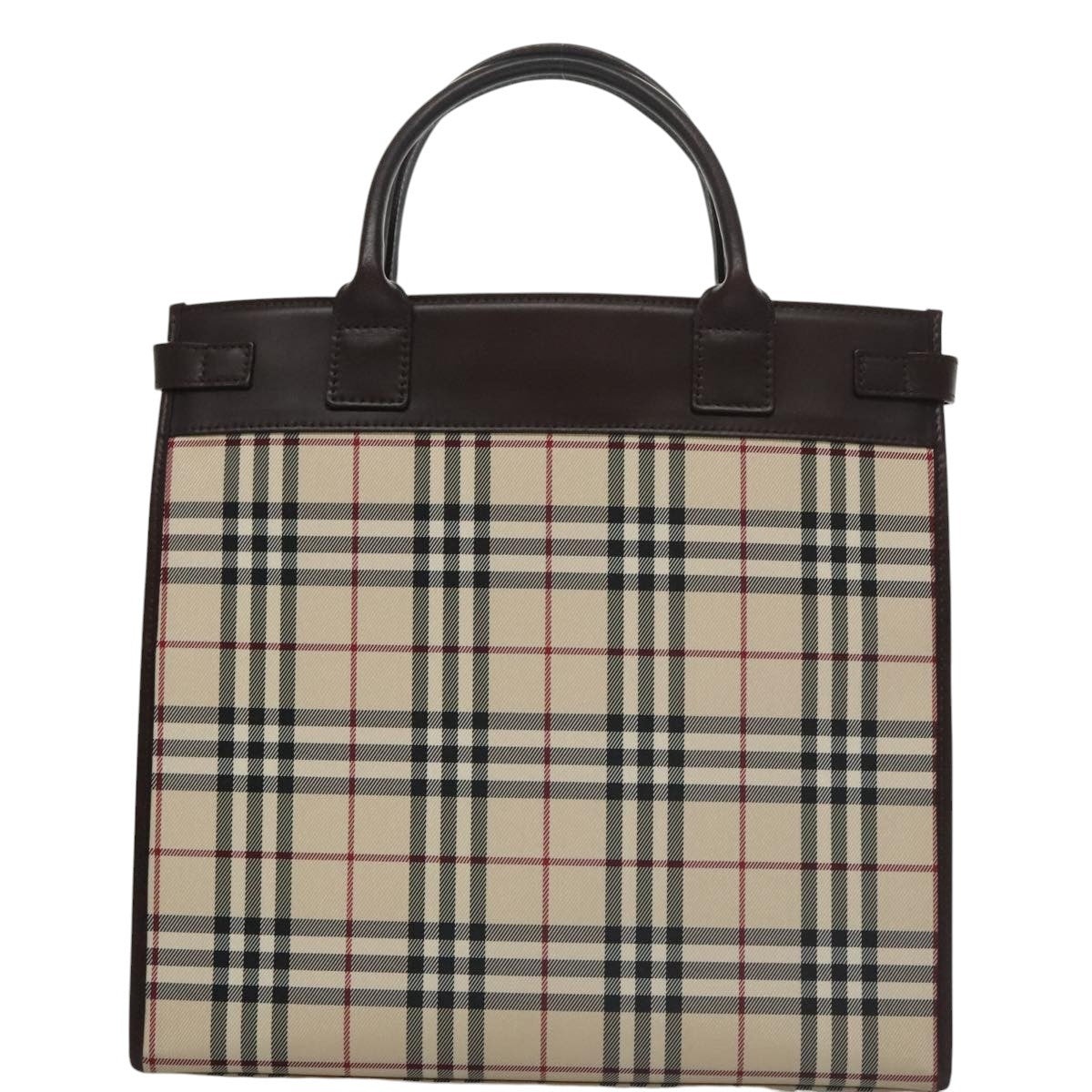 Burberry Nova Check Hand Bag Canvas Beige - 2