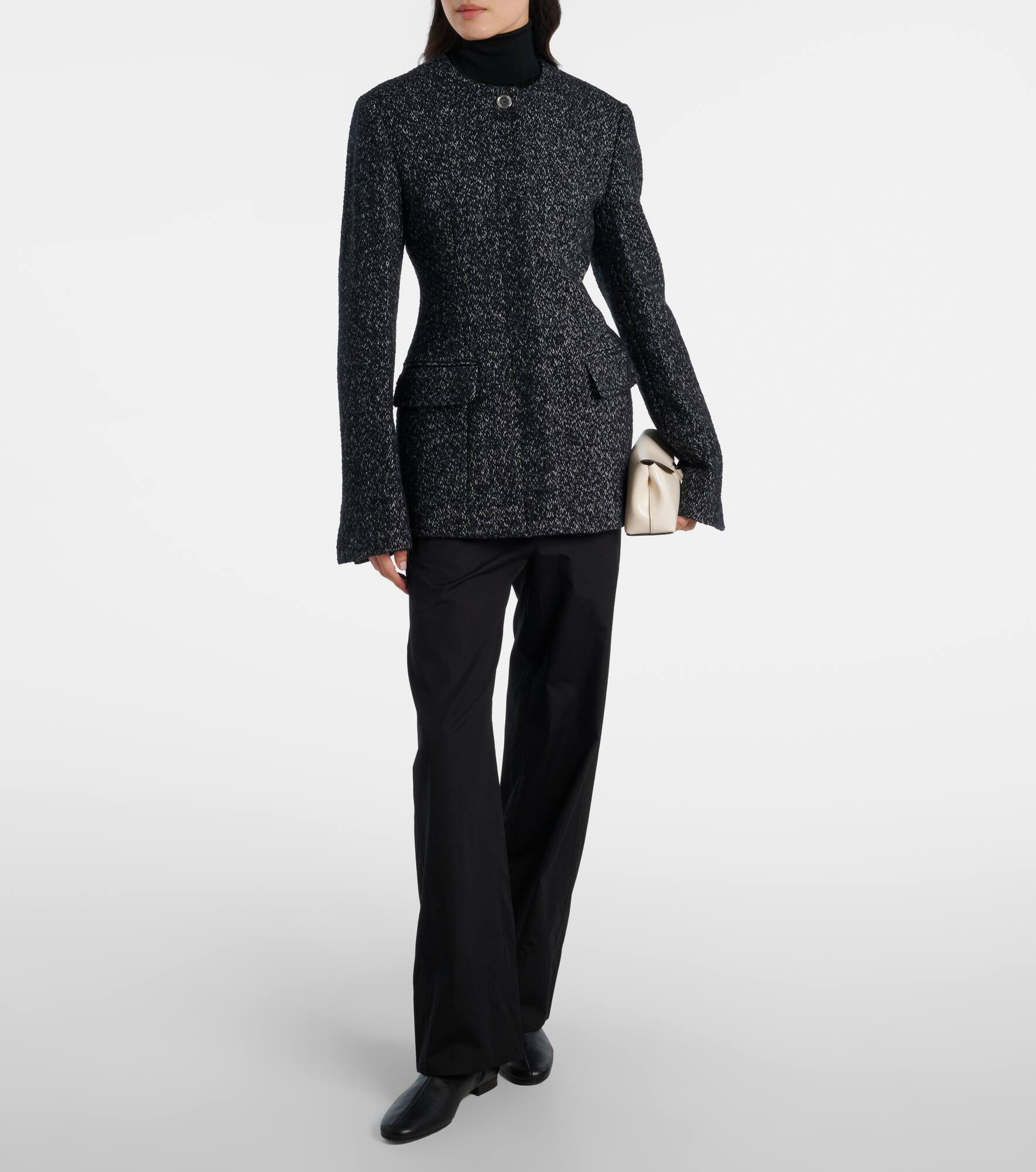 Wool-blend tweed blazer - 2