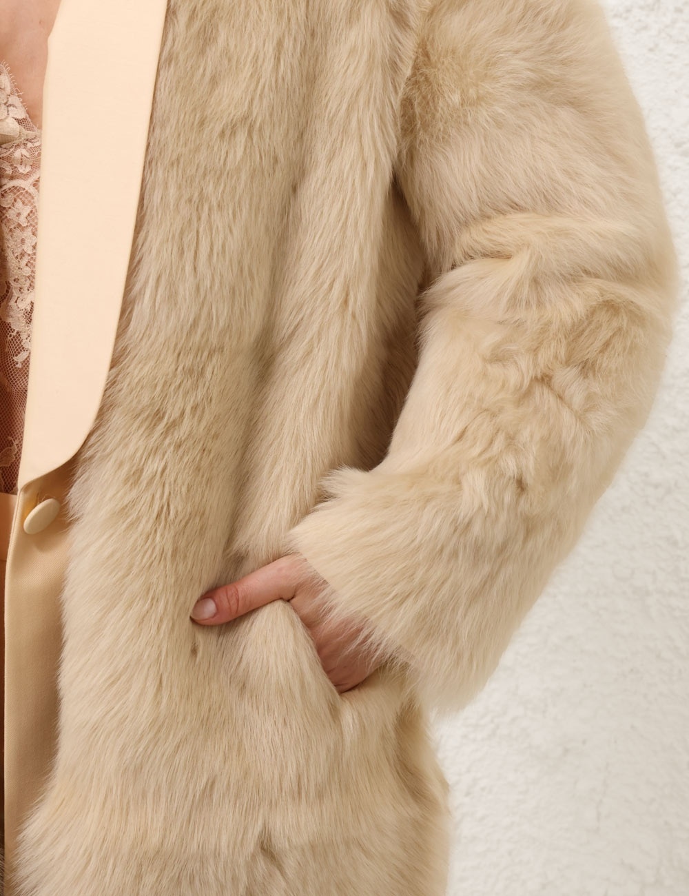 ILLUSTRATION SHEARLING COAT - 5